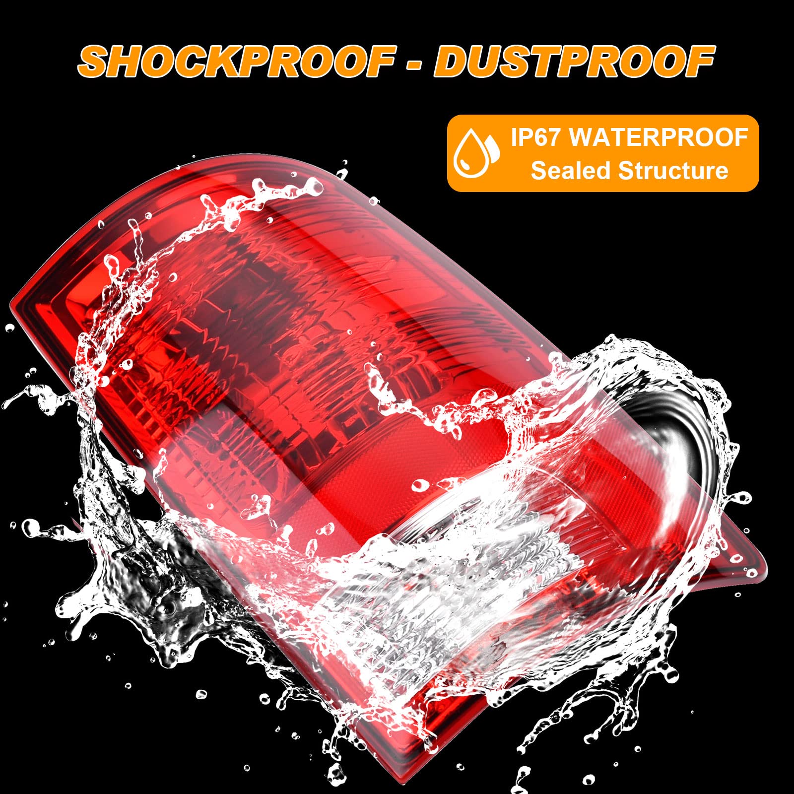 Nakuuly Tail Lights Rear Lamp Compatible With 2009-2018 Dodge Ram 1500 2500 3500 Pickup Driver And Passenger Side Taillights Bra