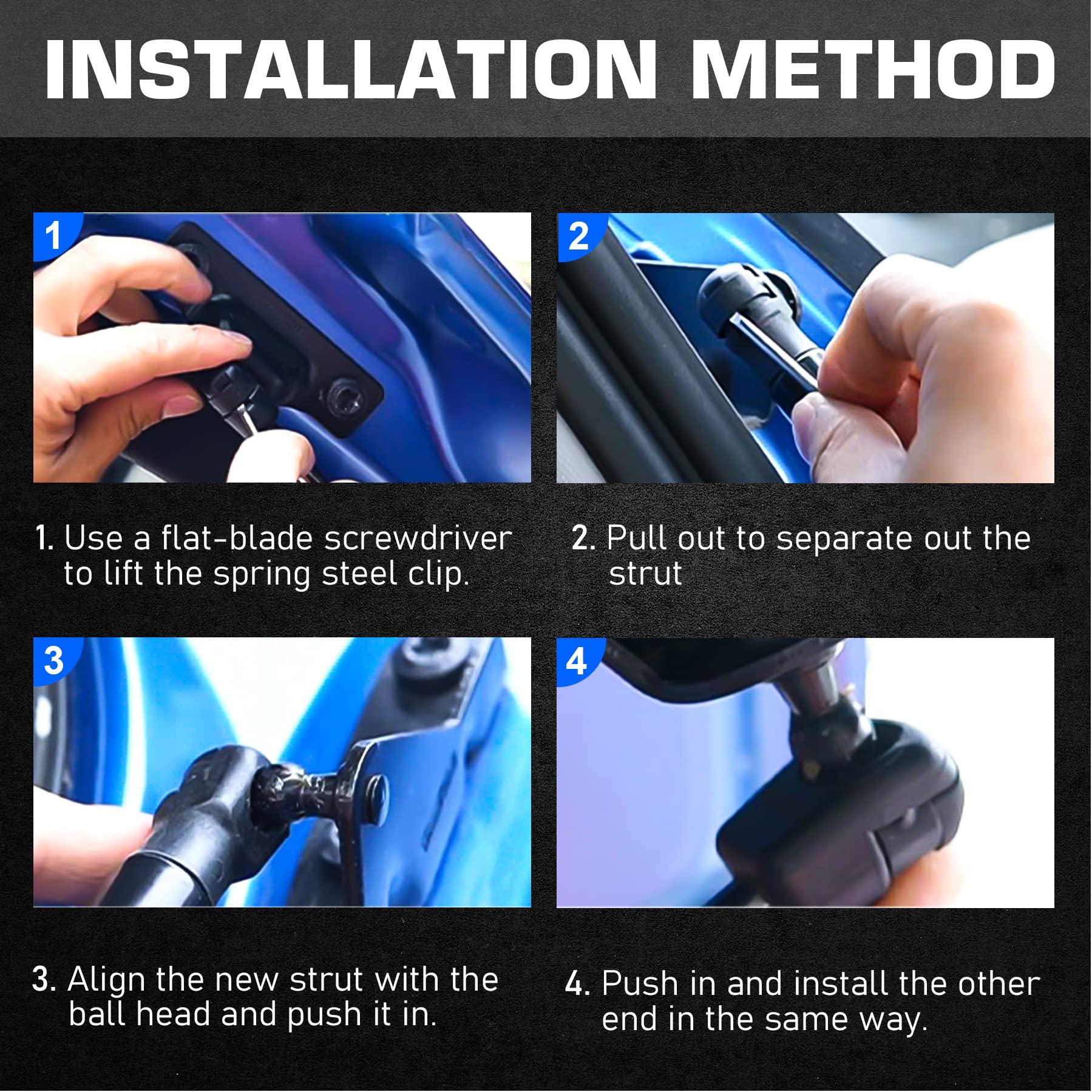 6485 Front Hood Lift Supports Shock Struts Fit For Jeep Grand Cherokee 2011 2012 2013 2014 2015 2016 2017 2018, Pack Of 2
