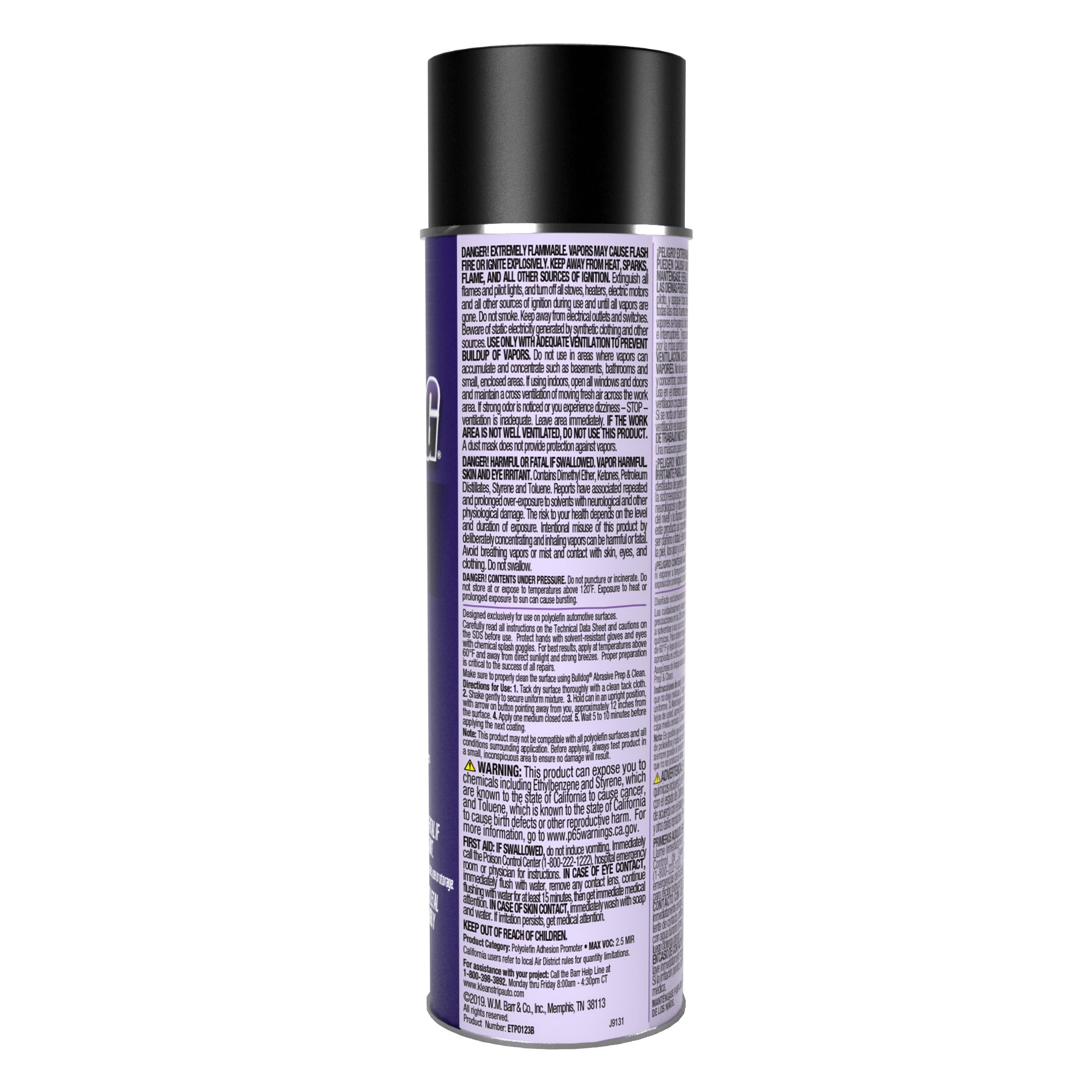 KLEAN-STRIP Bulldog Adhesion Promoter, Quick Dry, 15 oz Aerosol, Clear, Fills 320 Grit Scratches, Model KLE-ETPO123B