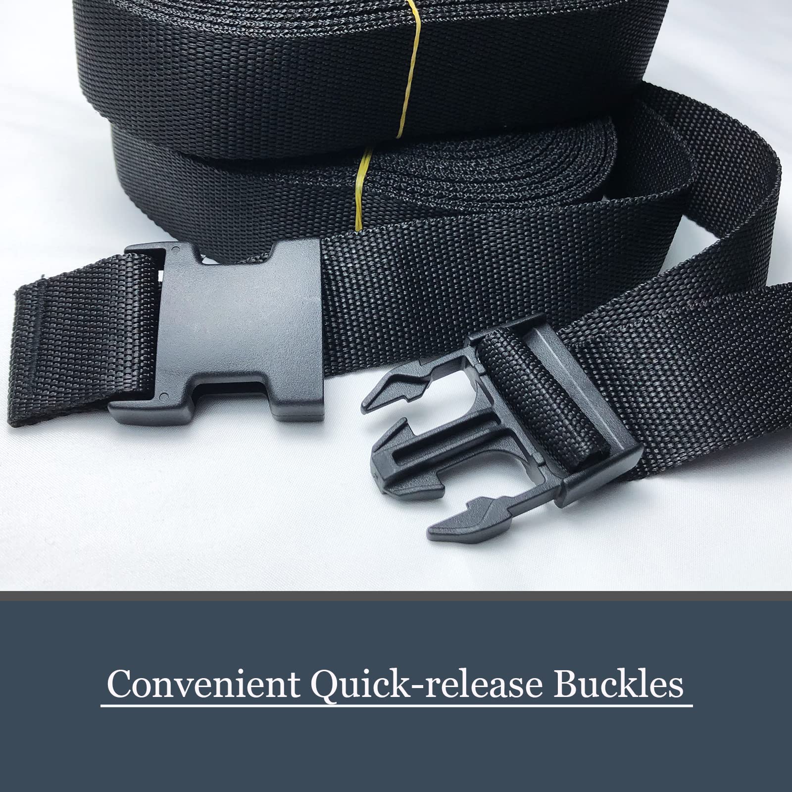 Collyon Upgraded Version 2Pcs Rv Cover Tie Down Straps, 40Ftx1.5Inch Heavy Duty Lashing Straps Adjustable Cam Buckle Tie-Down St