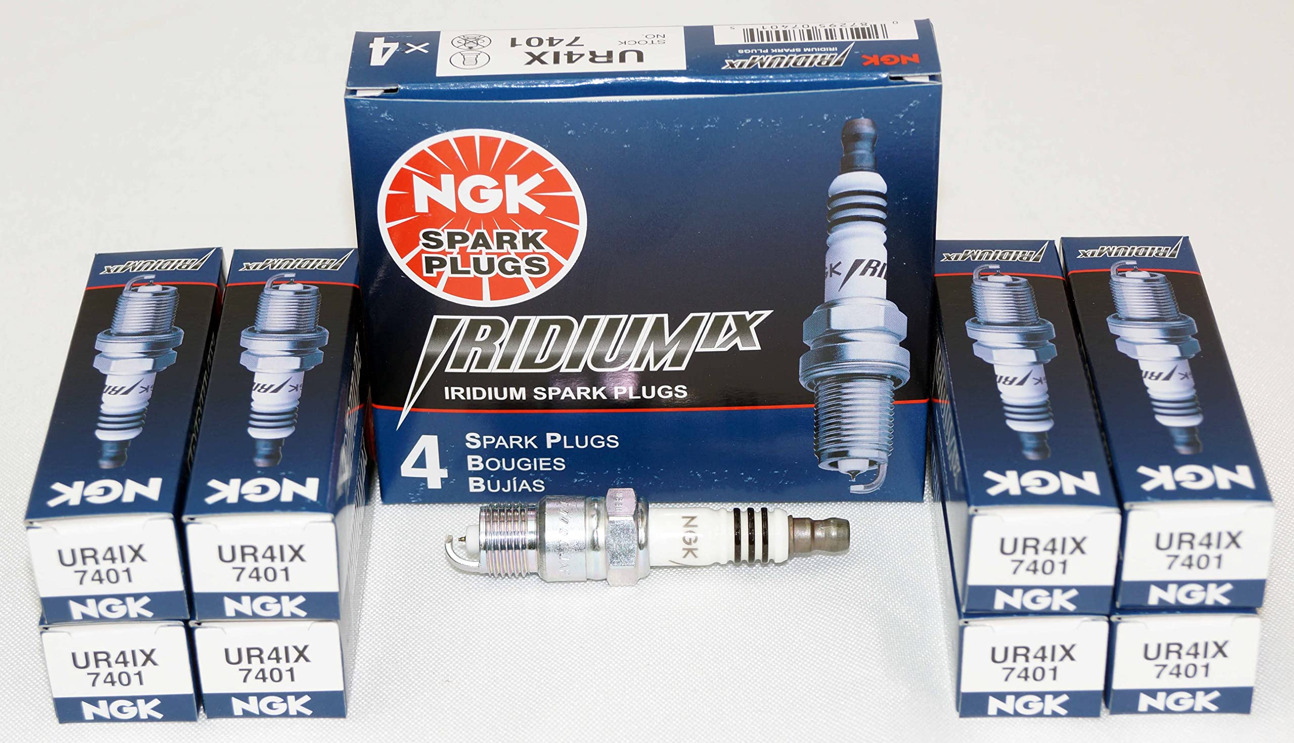8 New Ngk Iridium Ix Spark Plugs Ur4Ix # 7401