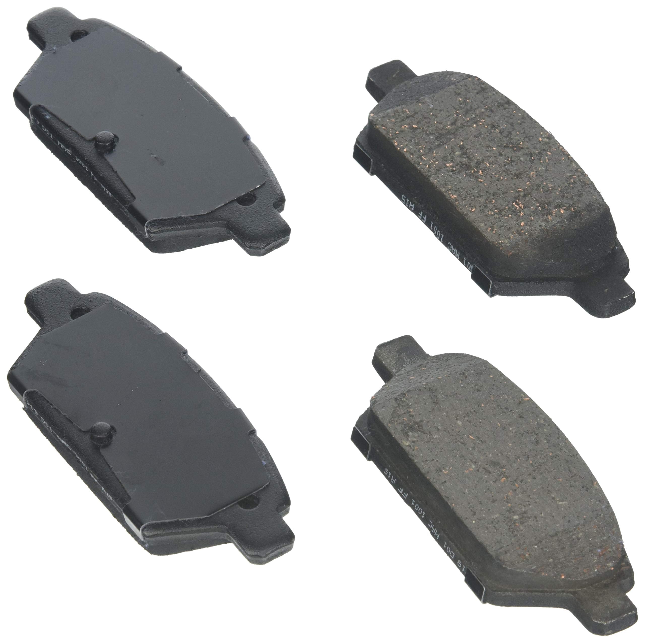 BOSCH BE1161H Blue Ceramic Disc Brake Pad Set with Hardware - Compatible with Select Ford Fusion; Lincoln MKZ, Zephyr; Mazda 6; 