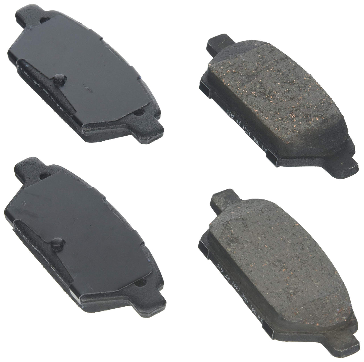 BOSCH BE1161H Blue Ceramic Disc Brake Pad Set with Hardware - Compatible with Select Ford Fusion; Lincoln MKZ, Zephyr; Mazda 6; 