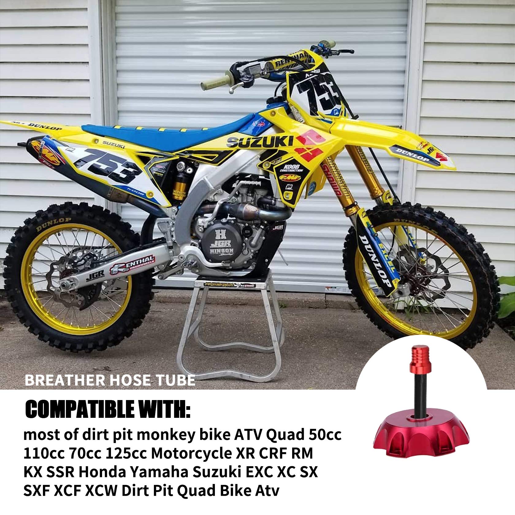 Mwmnun Breather Hose Gas Fuel Tank Cap Vent Hose Tube Cnc Universal Compatible With Atv Quad Crf Yzf Rmz Klx Drz Pit Dirt Bike M