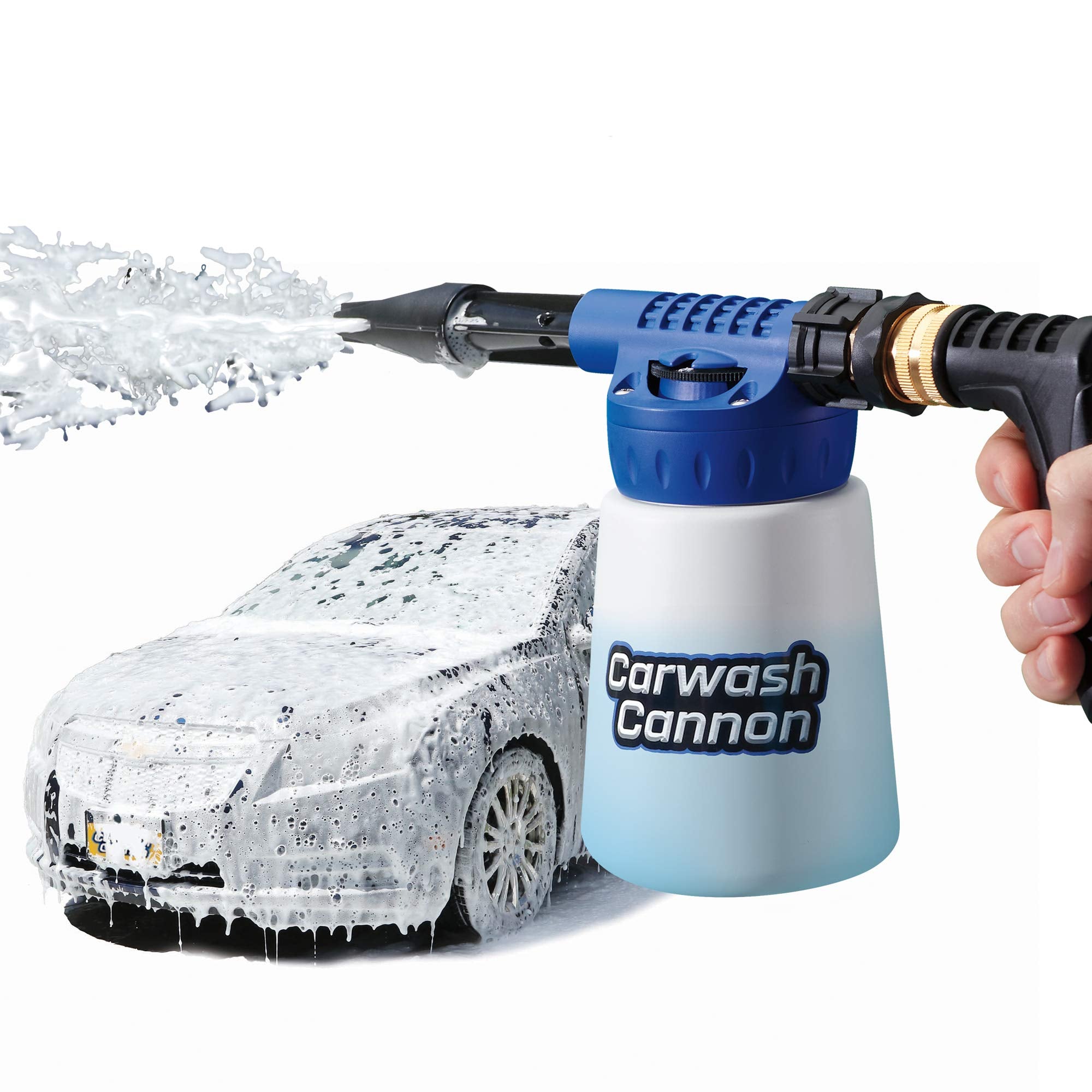 Ontel Carwash Cannon Foam Blaster Nozzle Gun For Car, Truck, Boat & More - 5 Spray Settings, Just Spray & Rinse, No Residue Or F