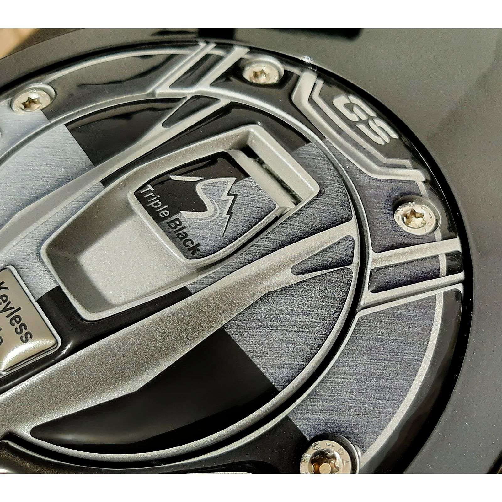 Resin Bike Motorcycle 3D Stickers Compatible With Bmw R 1250 Gs Triple Black 2021-2022. Tank Cap Protection From Bumps And Scratches. Resin Stickers - Made In Italy