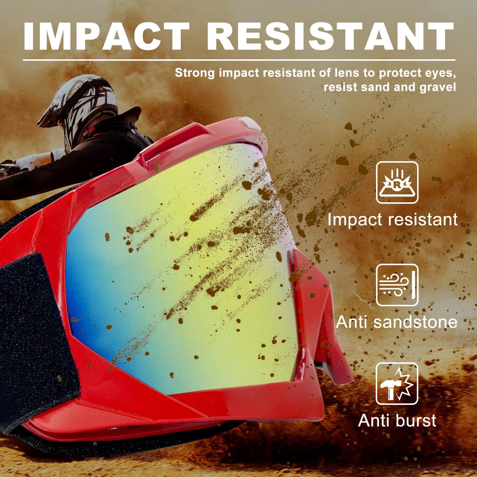 Zukmi Dirt Bike Goggles Atv Motocross Goggles Motorcycle Goggles Mx Off Road Goggles For Men Women Adult Youth Riding Racing