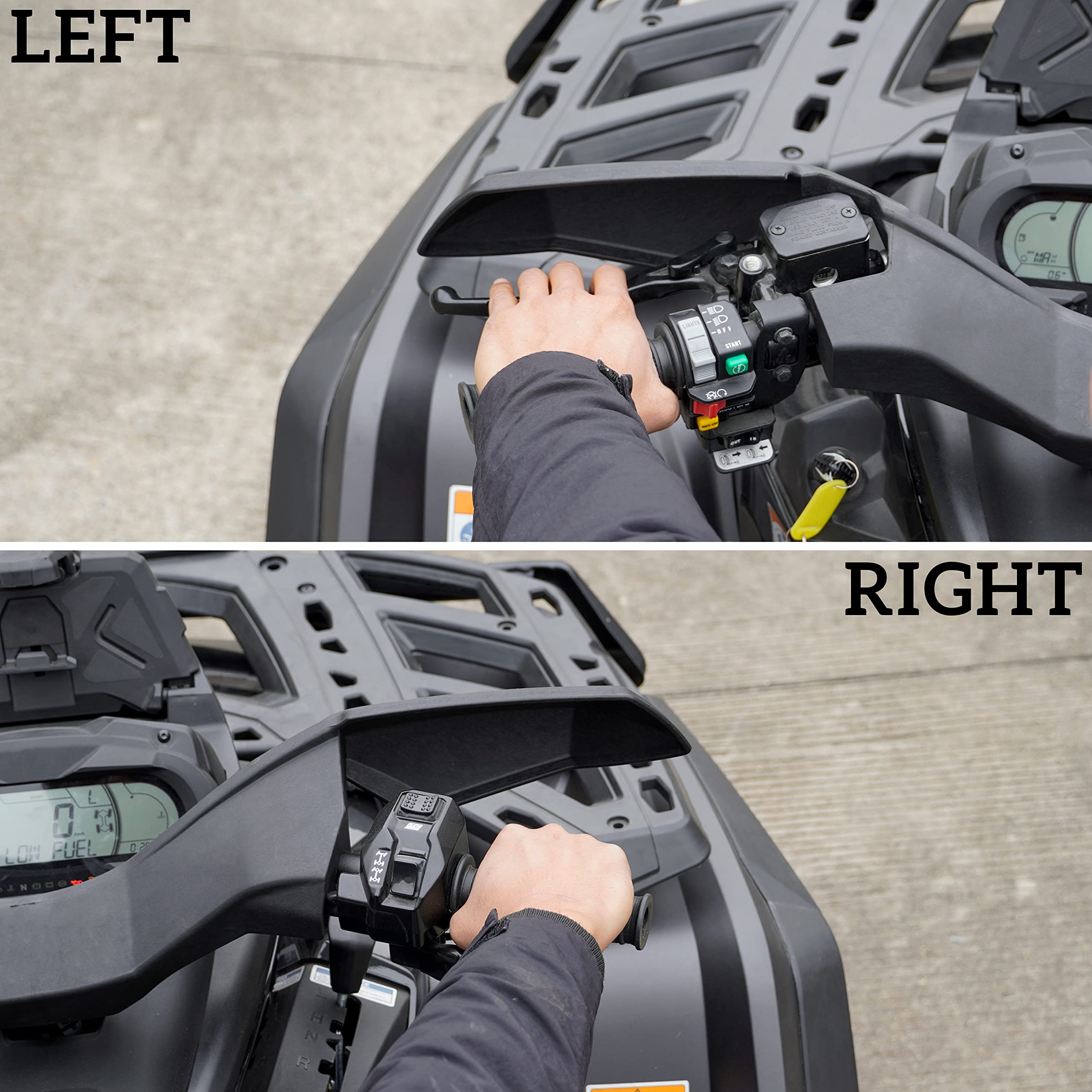 Sautvs Black Handguards Protector Wind Deflector For Can Am Outlander, Plastic Hand Guards Air Deflector Kit For Can-Am Outlander Max Renegade 2006-2022 Accessories (1Pcs, Replace #709400822)