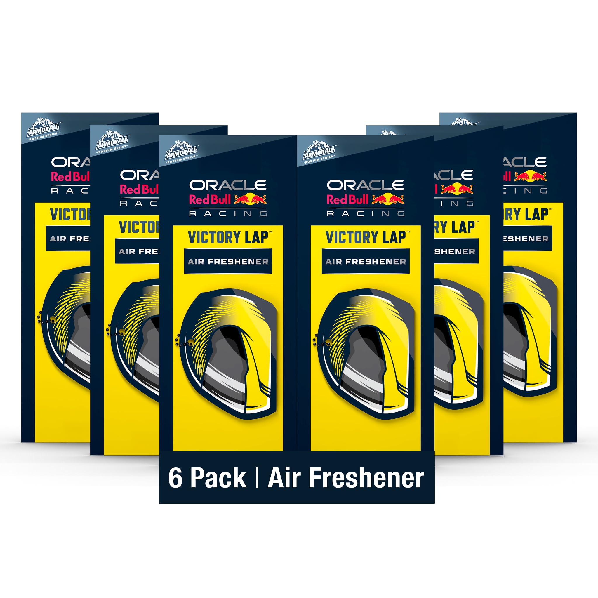 Armor All Podium Series Hanging Car Air Freshener, Logo Helmet, Victory Lap Scent (6 Pack), Racing-Inspired Auto Air Freshener W
