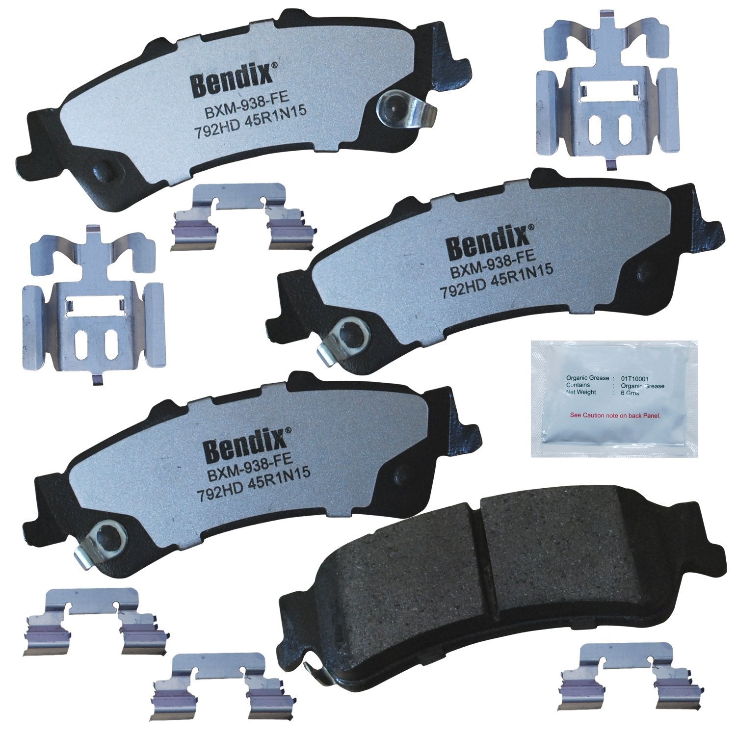 Bendix Fleet Metlok Mkd792Hdfm Semi-Metallic Rear Brake Pads For Select Models Cadillac Deville, Dts, Chevrolet Astro, Silverado