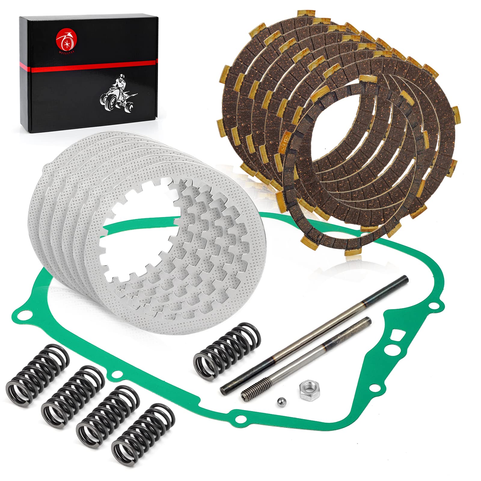 Clutch Push Rod & Ball Kit & Clutch Kit Heavy Duty Springs Gasket Compatible With Yamaha Blaster 200 1988-2006