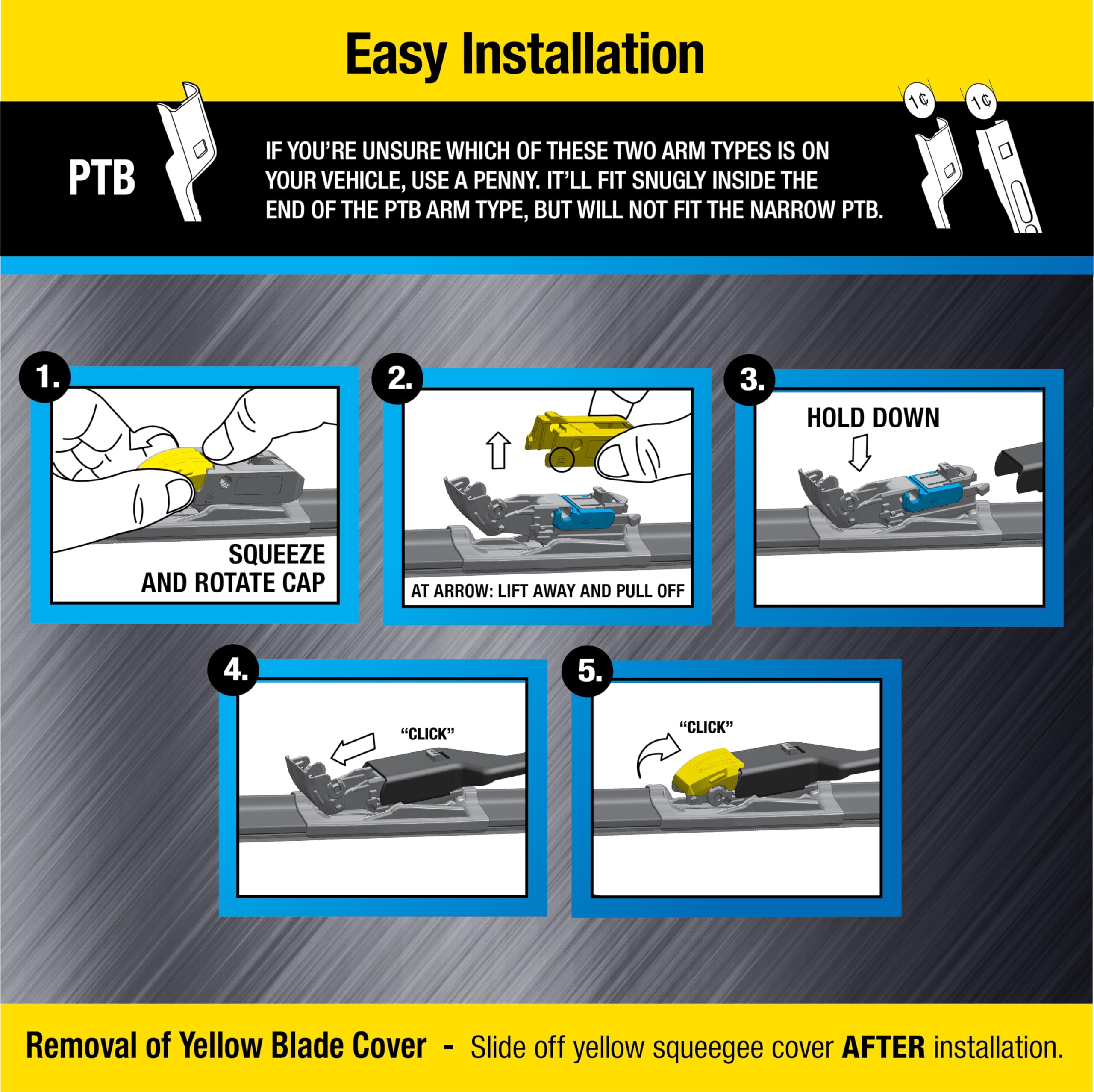 Rain-X 870128 Truck & Suv Rugged Series Premium Wiper Blades, 28 Inch Windshield Wipers (Pack Of 1), Automotive Replacement Wind