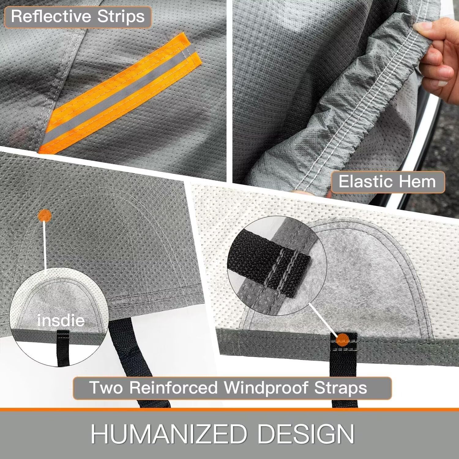 Kayme Heavy Duty Car Cover Waterproof All Weather, Custom Fit For Tesla Model 3, Outdoor Full Exterior Cover With Charging Port