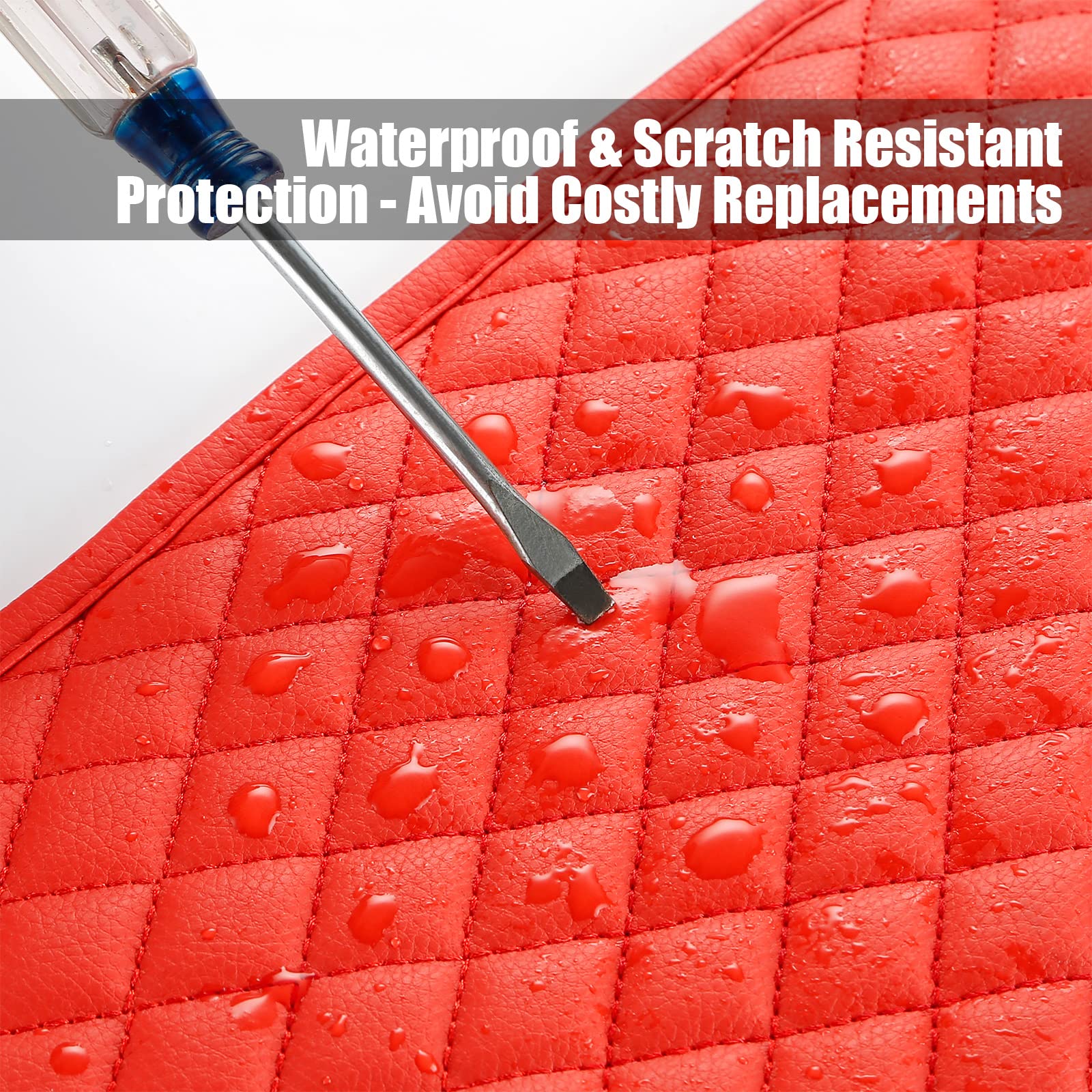 Eskonke Car Center Console Cover, Pu Leather Armrest Pad Cover, Car Arm Rest Seat Storage Box Mat Universal Waterproof Non Slip