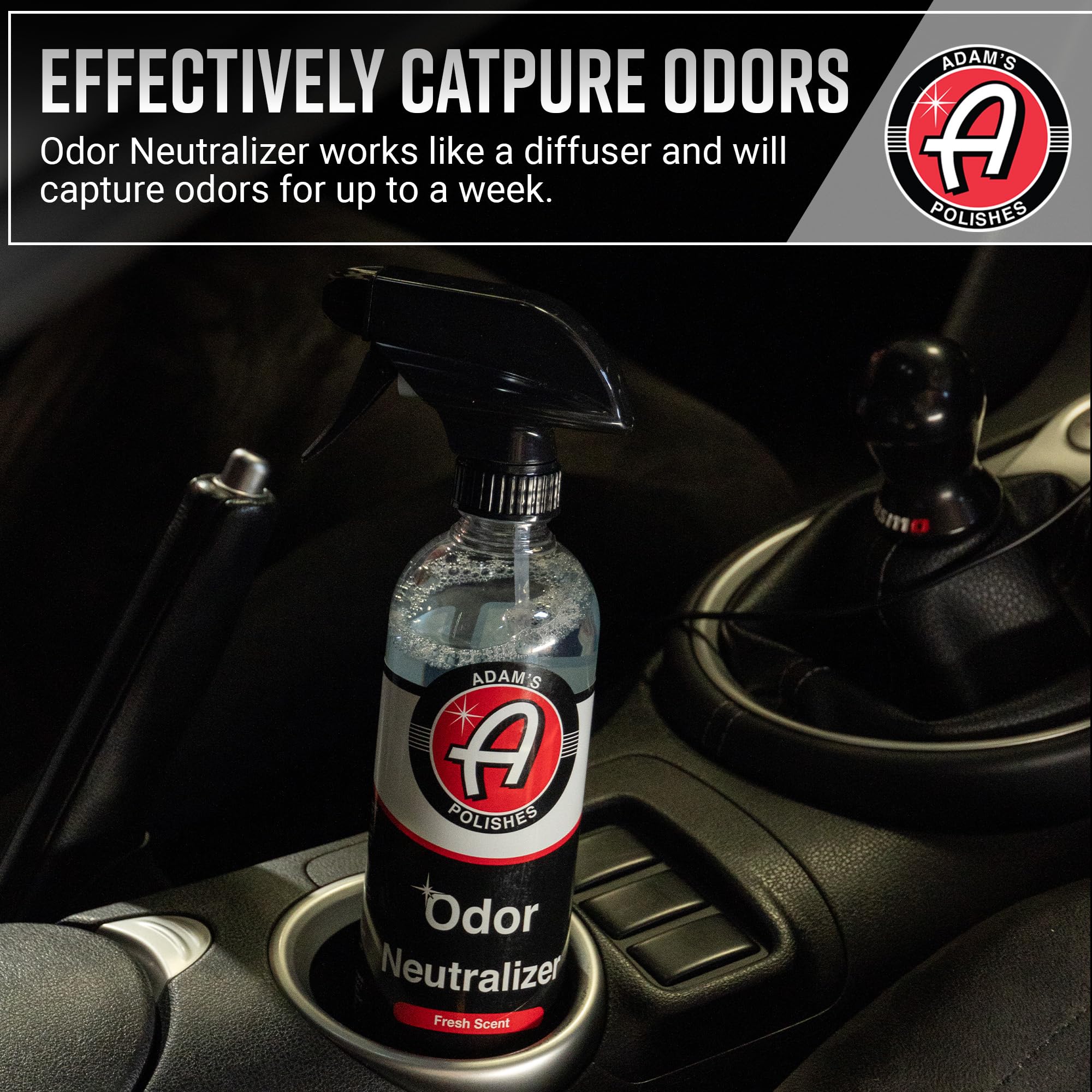 Adam's Polishes Odor Neutralizer Spray - Fresh Scent, 16oz - Car Air Freshener for Leather, Carpet & Upholstery