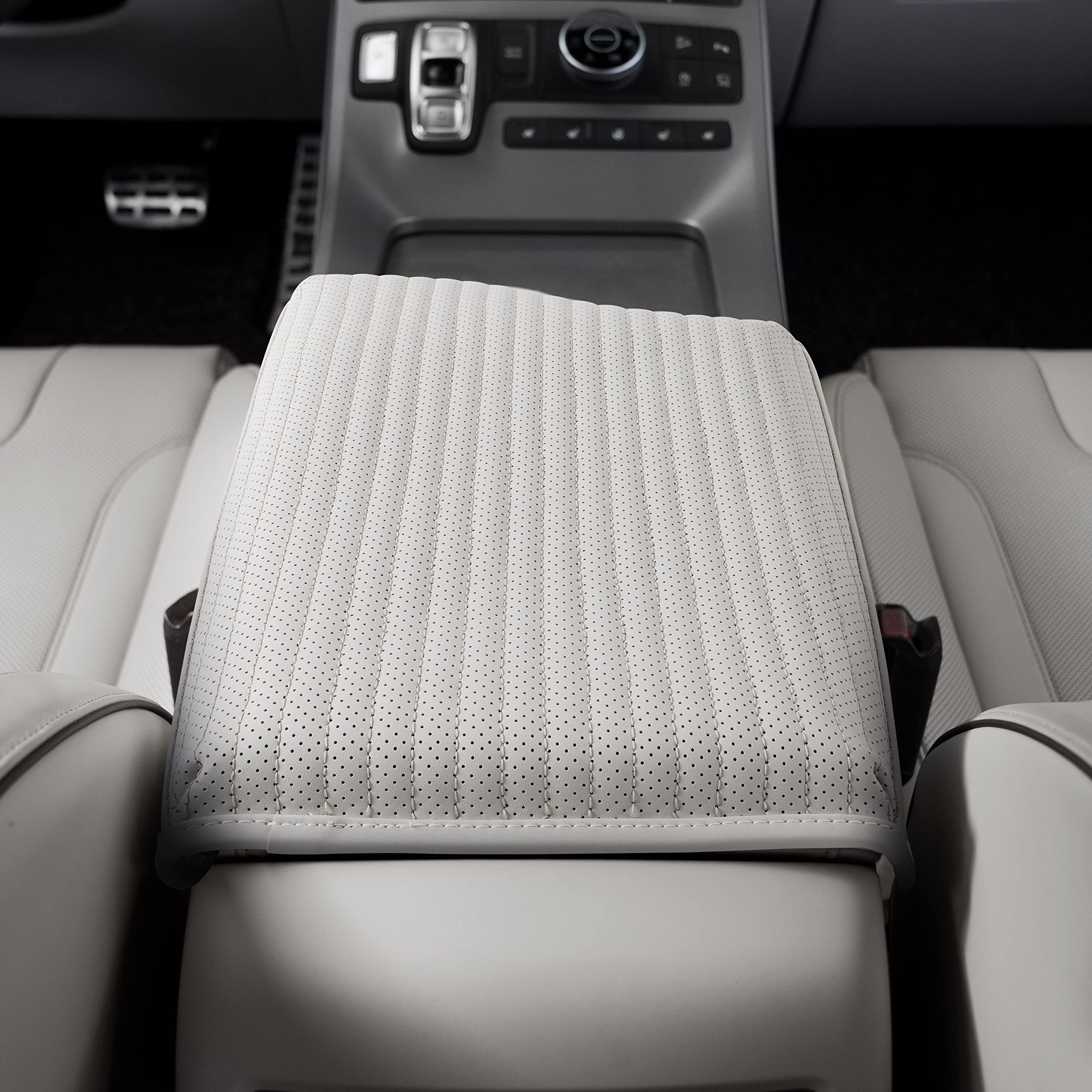 Kmmotors Palisade (2023 Facelift Design Beige) Center Console Cover, Armrest Cushion, Palisade Accessories