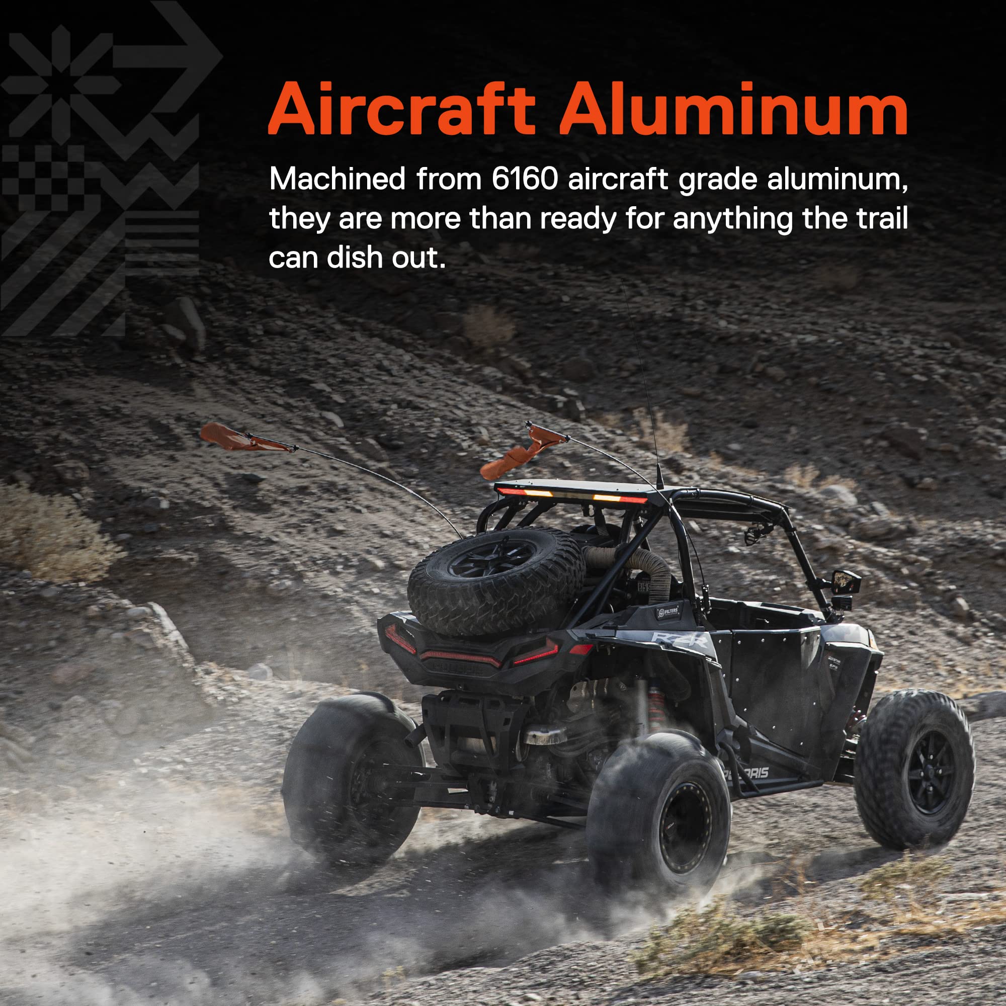 True Mods Quick-Release Flag Pole Holder [1/4'' & 5/16'' Size Poles] [6160 Aircraft Aluminum] [LED Whip Ready] Mounting Base for