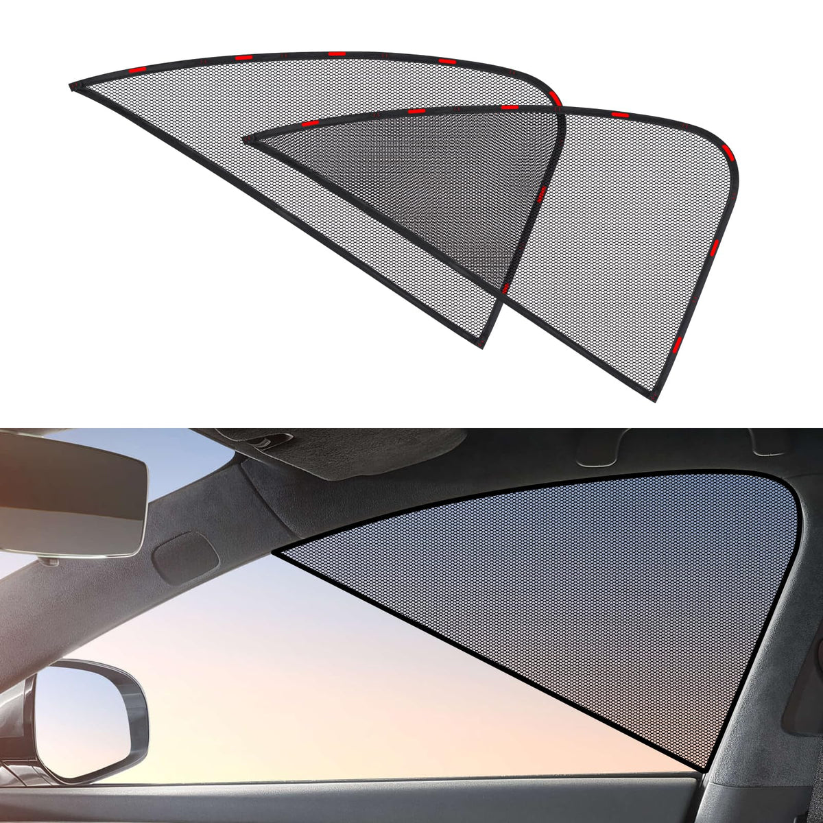XCBYT Car Window Shades, Driver Window Sun Shade, Upgraded Magnetic Side Window Sun Shade for Front Side Windows with Block Sunl