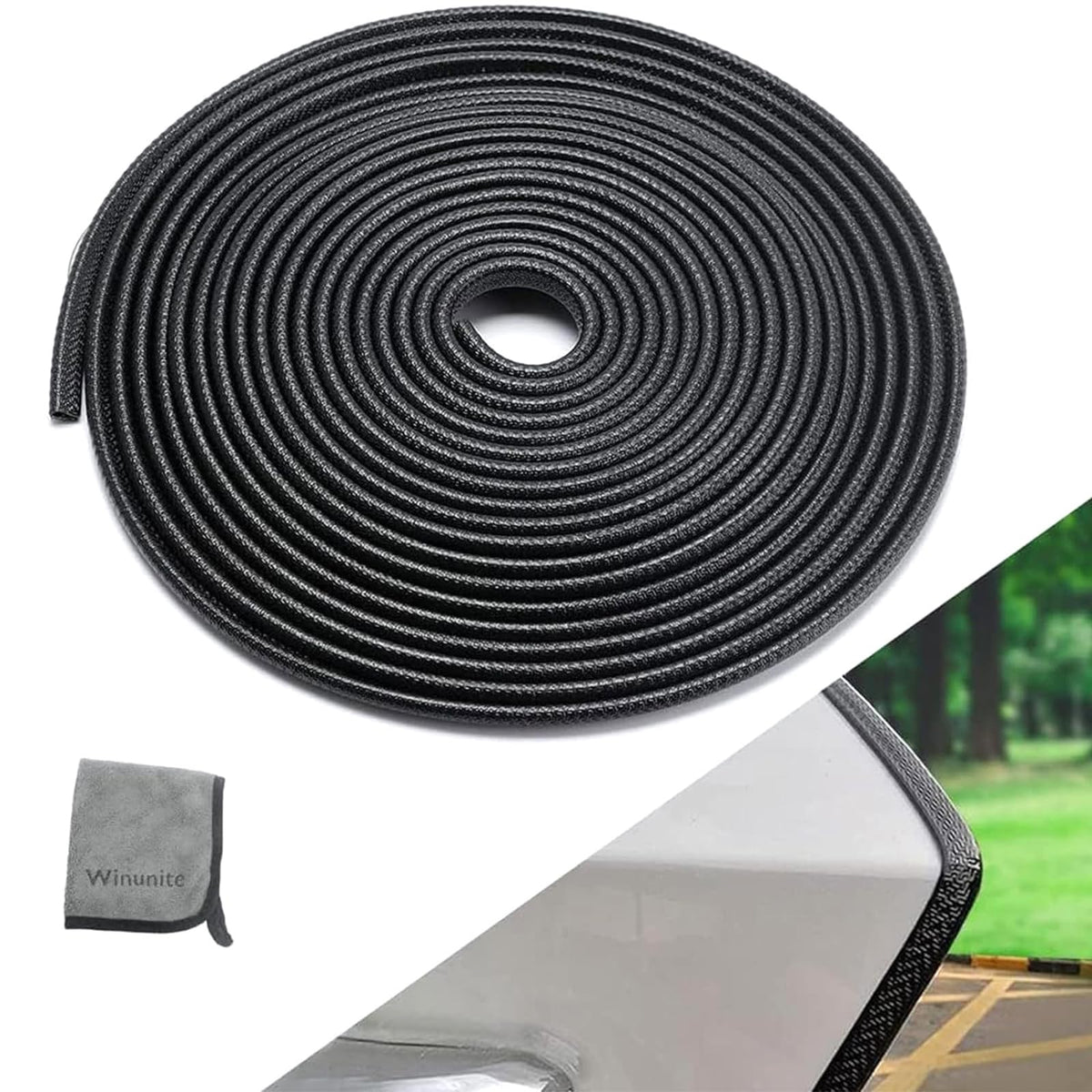 Winunite 32.8Ft(10M) Car Door Protector Edge Guards Car Door Edge Guards, Fits Most Of Cars, No Glue Required, U Shape, Fade-Res