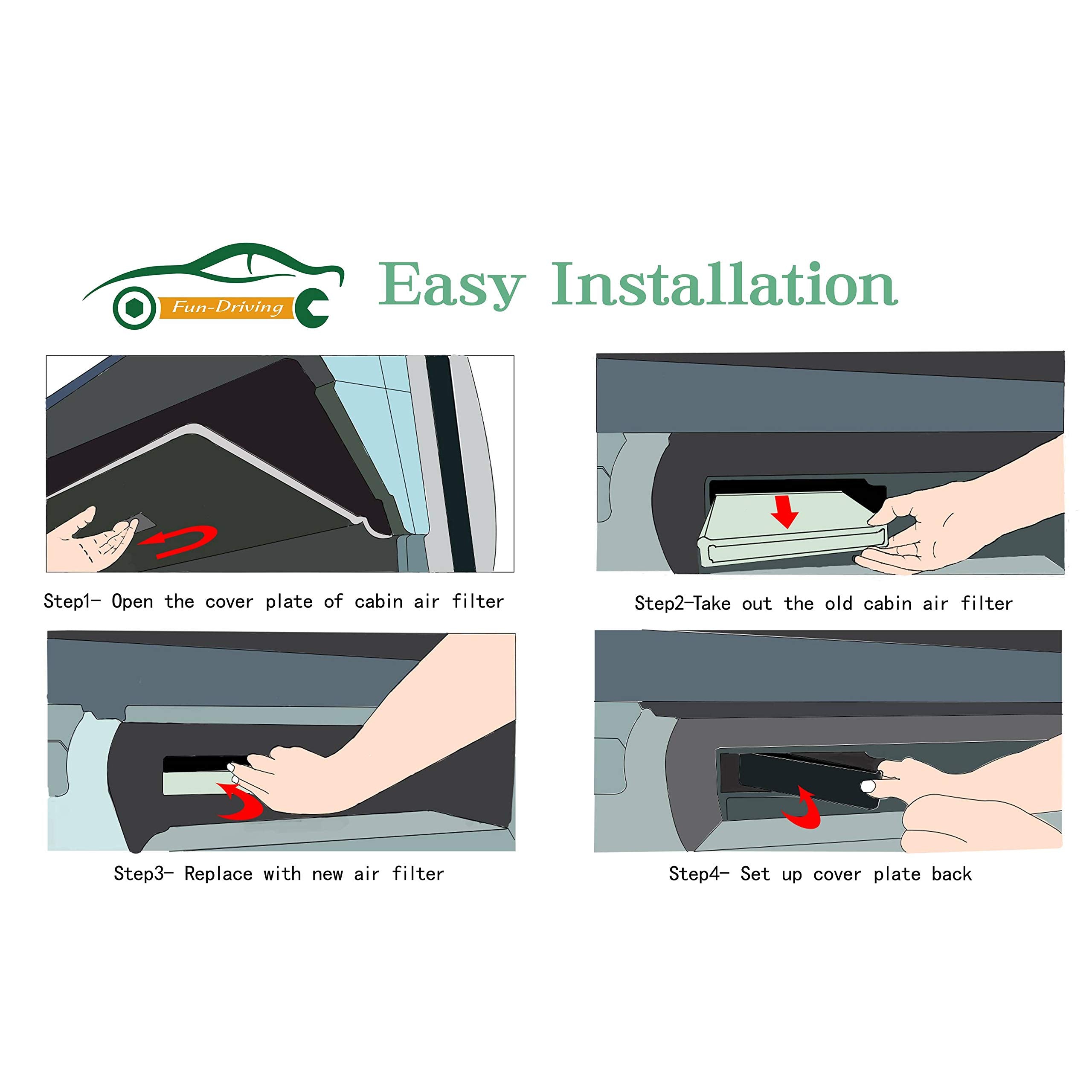 3 Pack Fd182 Cabin Air Filter For Civic,Cr-V,Cr-Z,Fit,Hr-V,Insight,Replace Cf11182,Cp182,80292-Tf0-G01