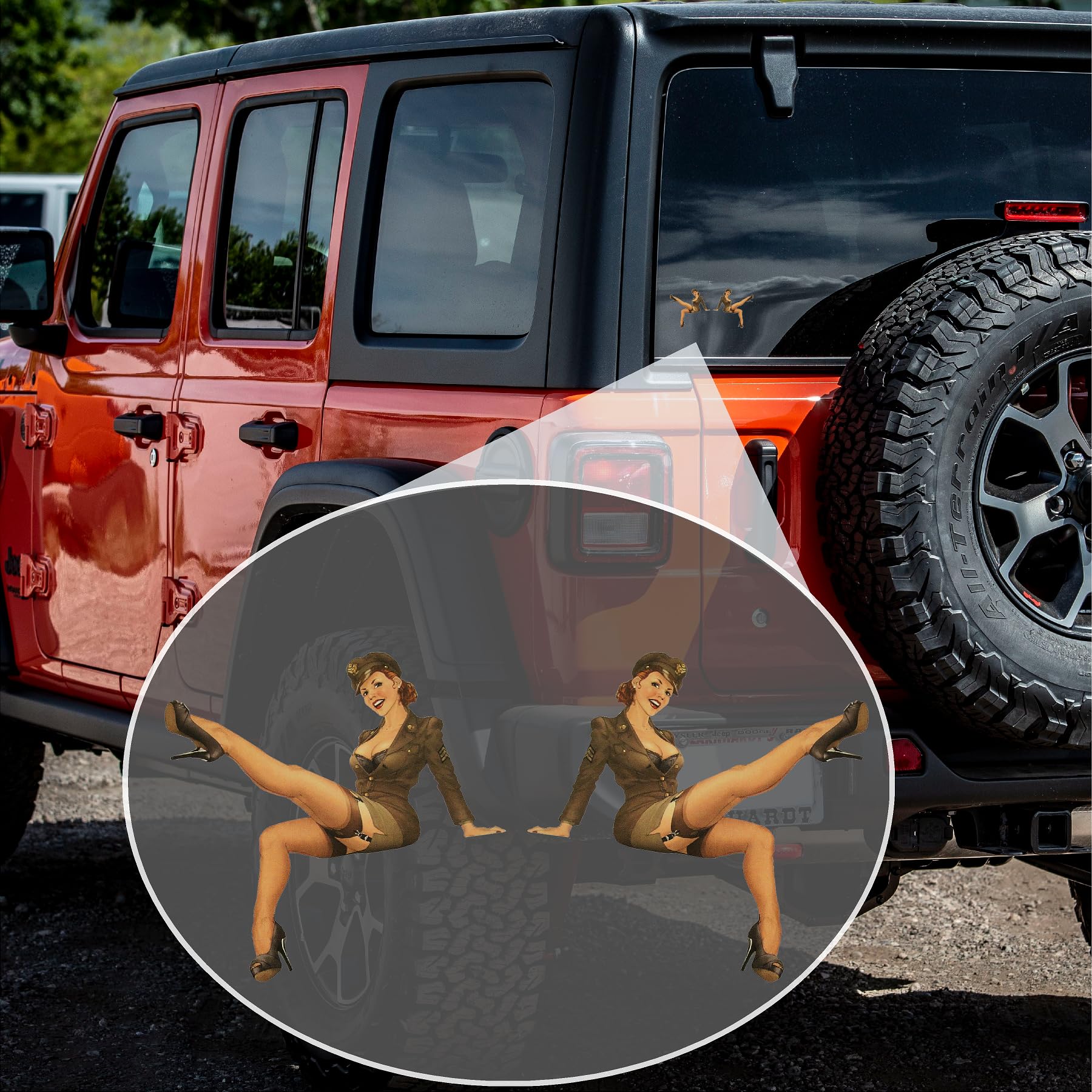 Customdecals Us Premium Rc Plane Stickers Set Of 2 (Rc14) - Pin Up Girl Rc Airplane Sticker Decal - Waterproof, Fade-Resistant,