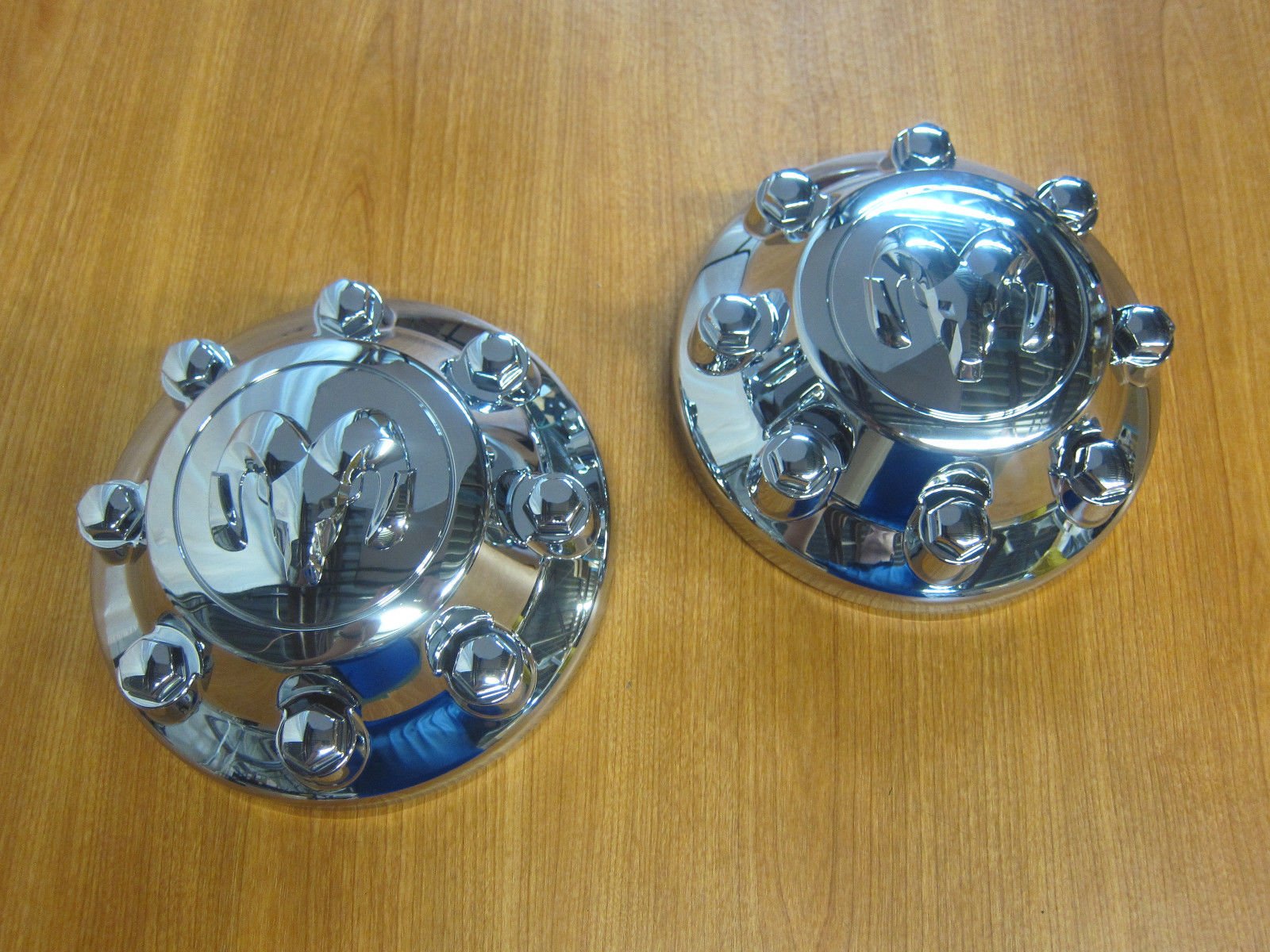 Dodge Ram 2500 3500 Chrome Wheel Ram'S Head Center Cap Pair Mopar Oem