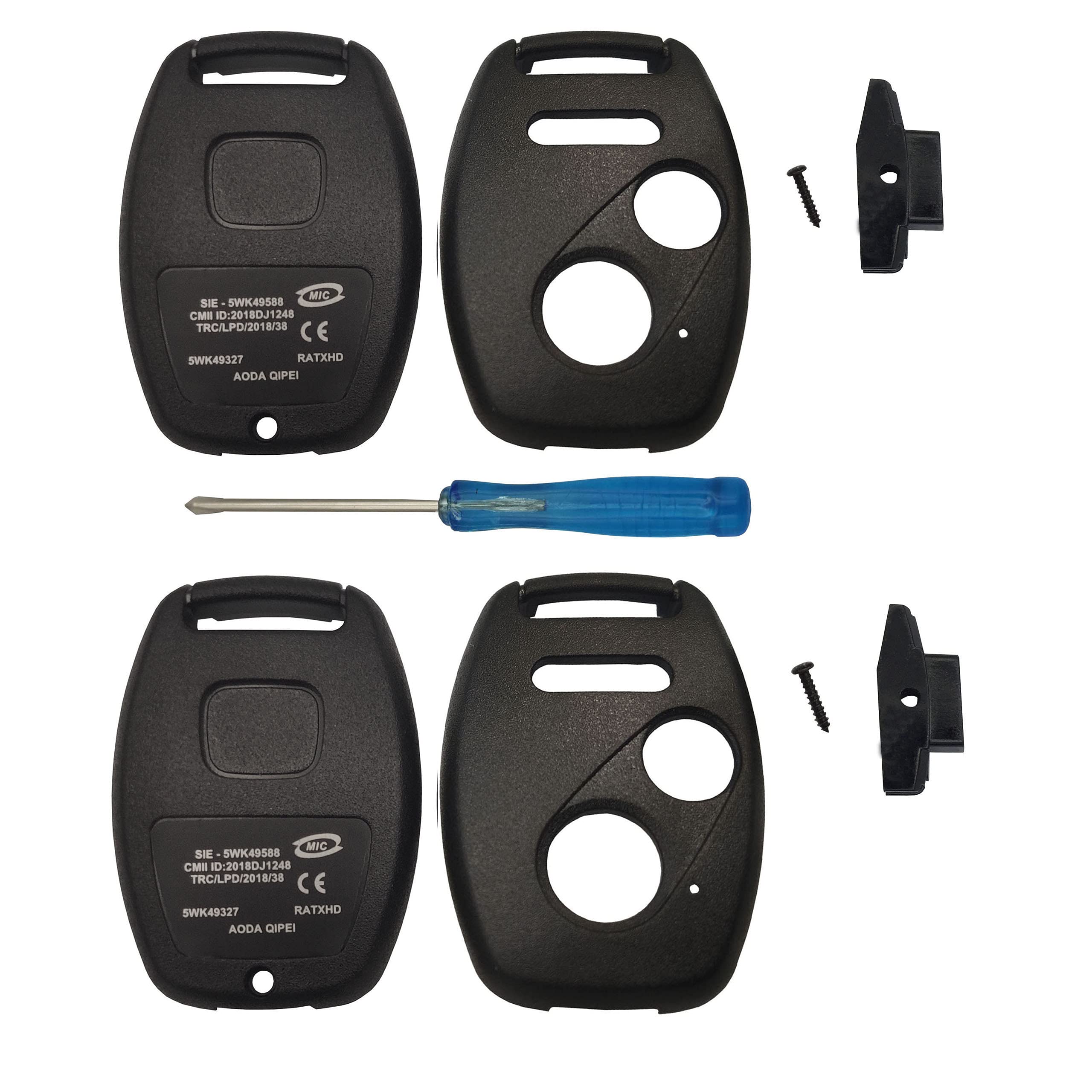 Replacement For 2+1 Buttons Keyless Entry Remote Honda Key Fob Shell Fit For Honda 2010-2011 Accord Crosstour 2006-2011 Civic 20