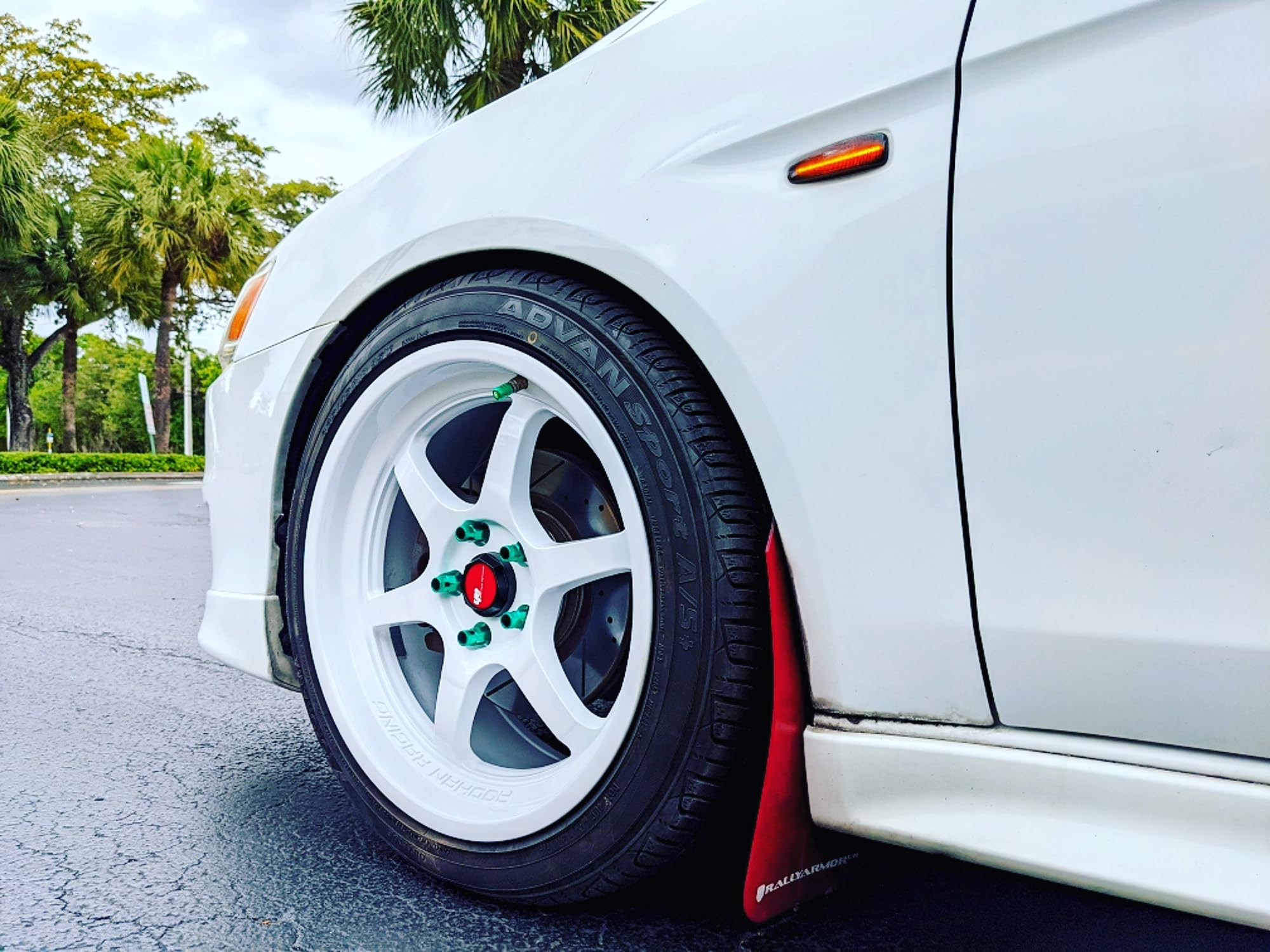 Ijdmtoy Smoked Lens Amber Full Led Front Side Marker Lights Compatible With Mitsubishi Lancer Evo X Mirage Outlander Sport, Powe