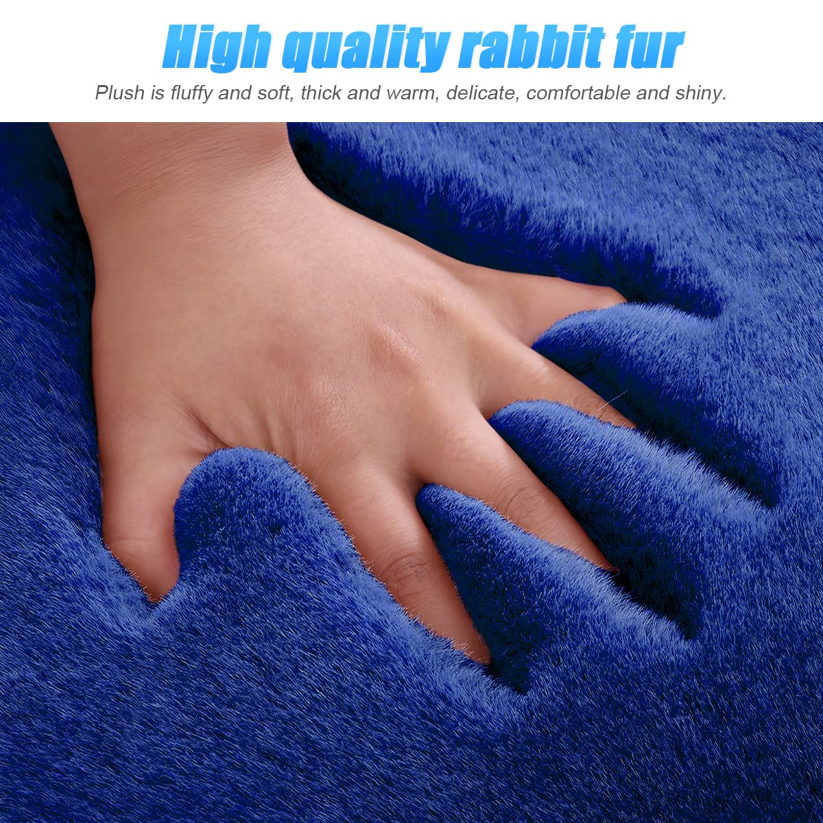 Fluffy Car Armrest Cover, Universal Car Center Console Pad, Car Armrest Seat Box Cover Decor Accessories For Women Men, Armrest Seat Box Cover Protector For Most Vehicle, Suv, Truck, Car (Blue)
