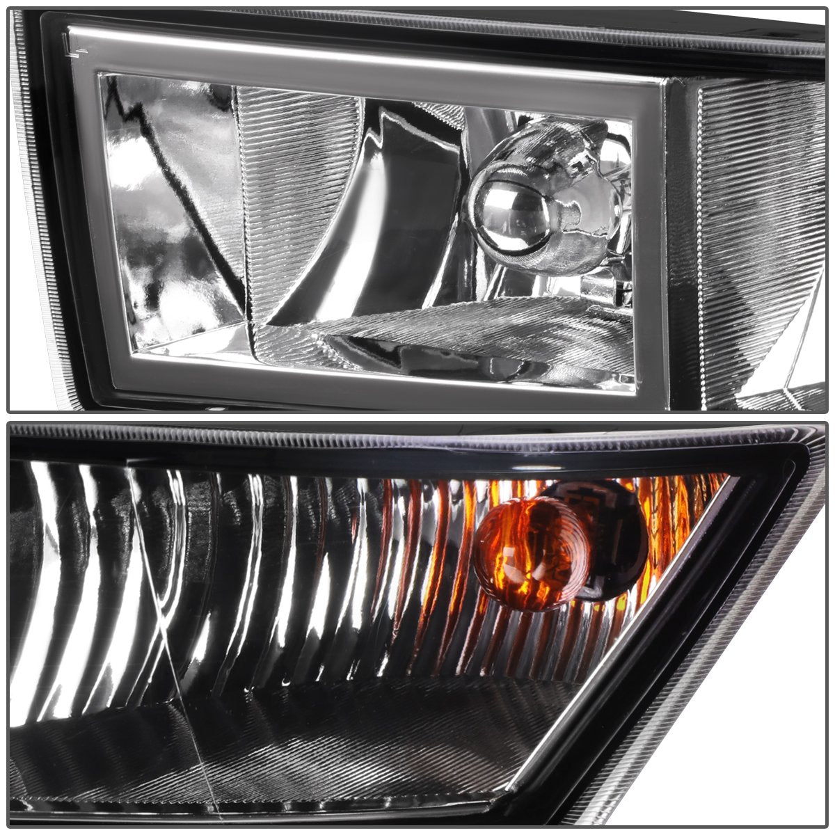 DNA MOTORING FL-ZTL-801-CH Assembly Fog Light Driver & Passenger Side Enhance visibility [Compatible with 07-14 Cadillac Escalad