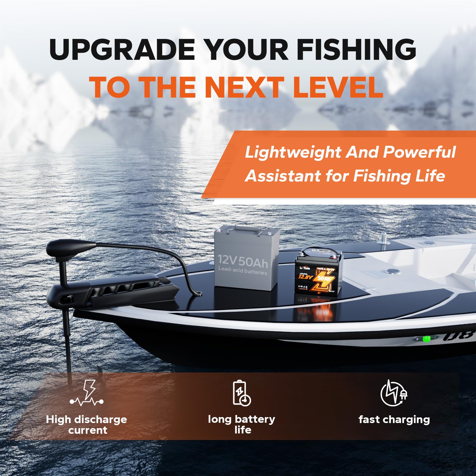 Litime 12V 50Ah Tm Bluetooth Lifepo4 Battery,Lithium Deep Cycle Battery,Low Temperature Protection, Built-In 50A Bms, 4000+ Cycl