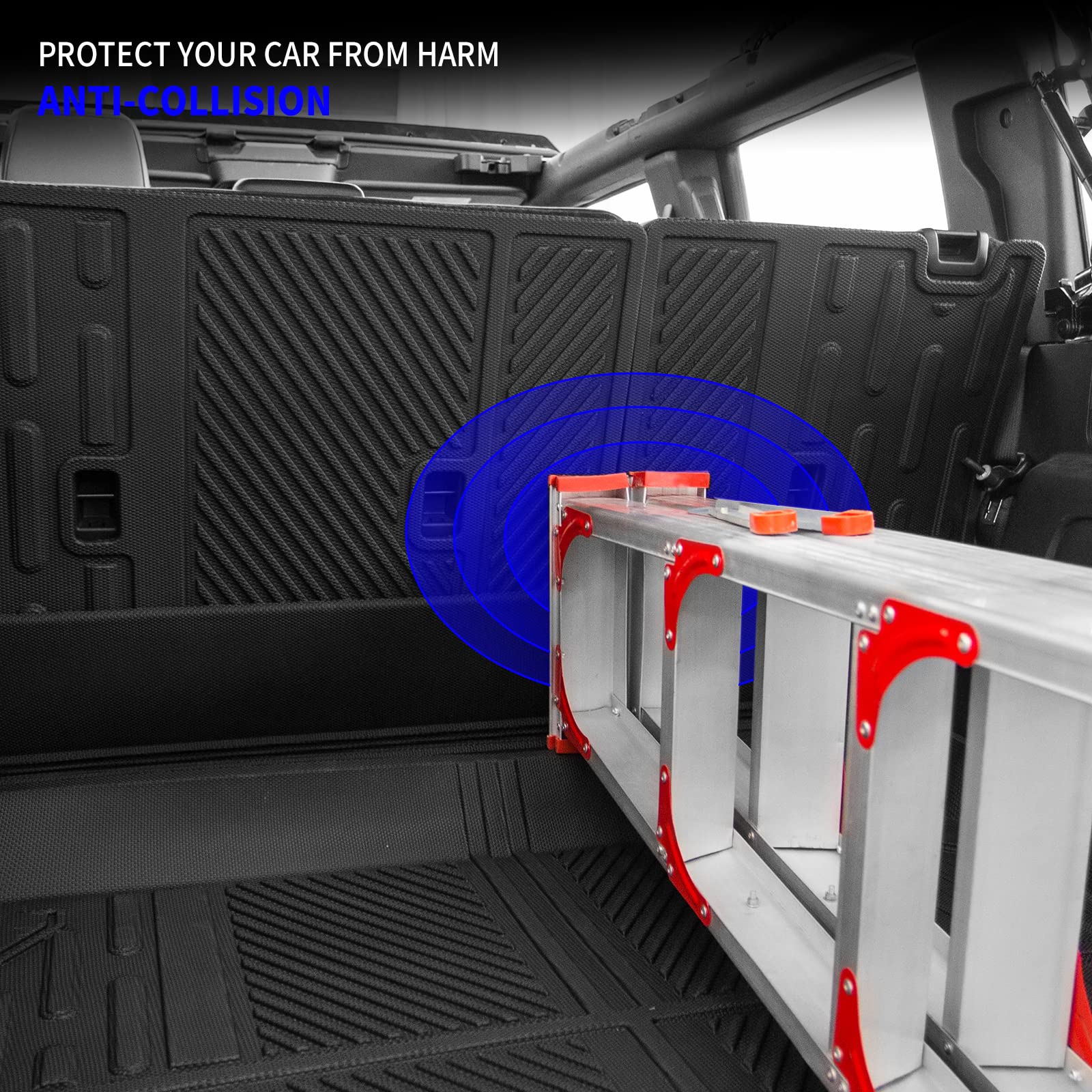 Rongtaod Cargo Mat Compatible With 2021-2024 2025 Ford Bronco 4 Door Trunk Mat Cargo Mat Cargo Liner Back Seat Cover Protector 2023 Bronco Accessories (Trunk Mat+Backrest Mats)