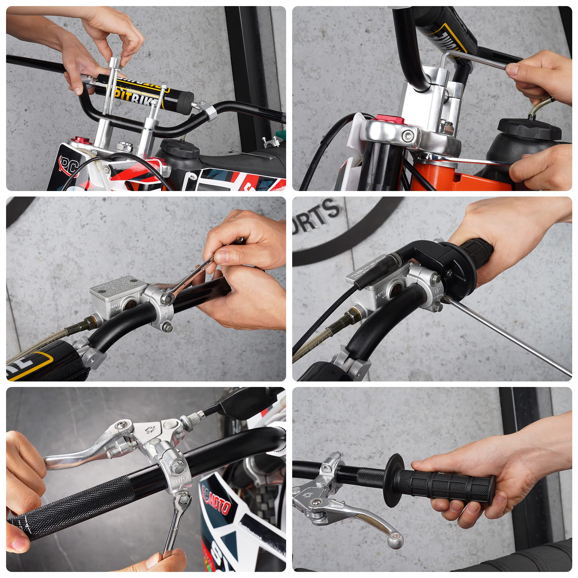 WEIYINGSI Universal 7/8 Inch 22mm Dirt Bike Handlebars, Upgraded Pit Bike Handlebar with Foam Pad for Motocross CRF YZF KXF KLX