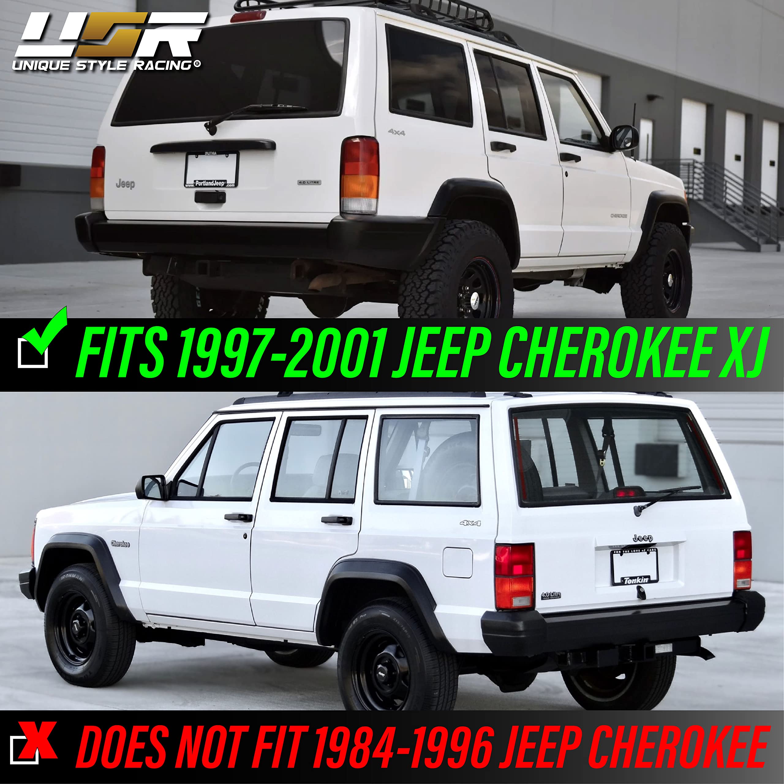 Usr Depo 97-01 Cherokee Dark Cherry Red Smoke Rear Tail Lights (Left + Right) Compatible With 1997-2001 Jeep Cherokee Xj Chassis