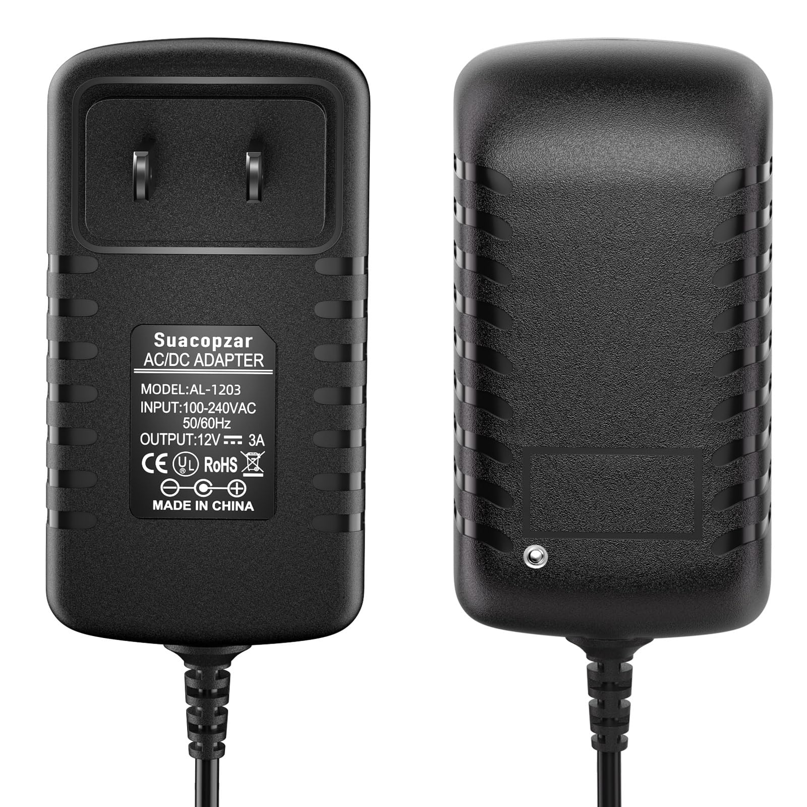 Suacopzar 12V 3A 36W AC to DC Converter Car Cigarette Lighter Socket (NOT for High-Power Device), AC 110-240V to DC 12V Power Su