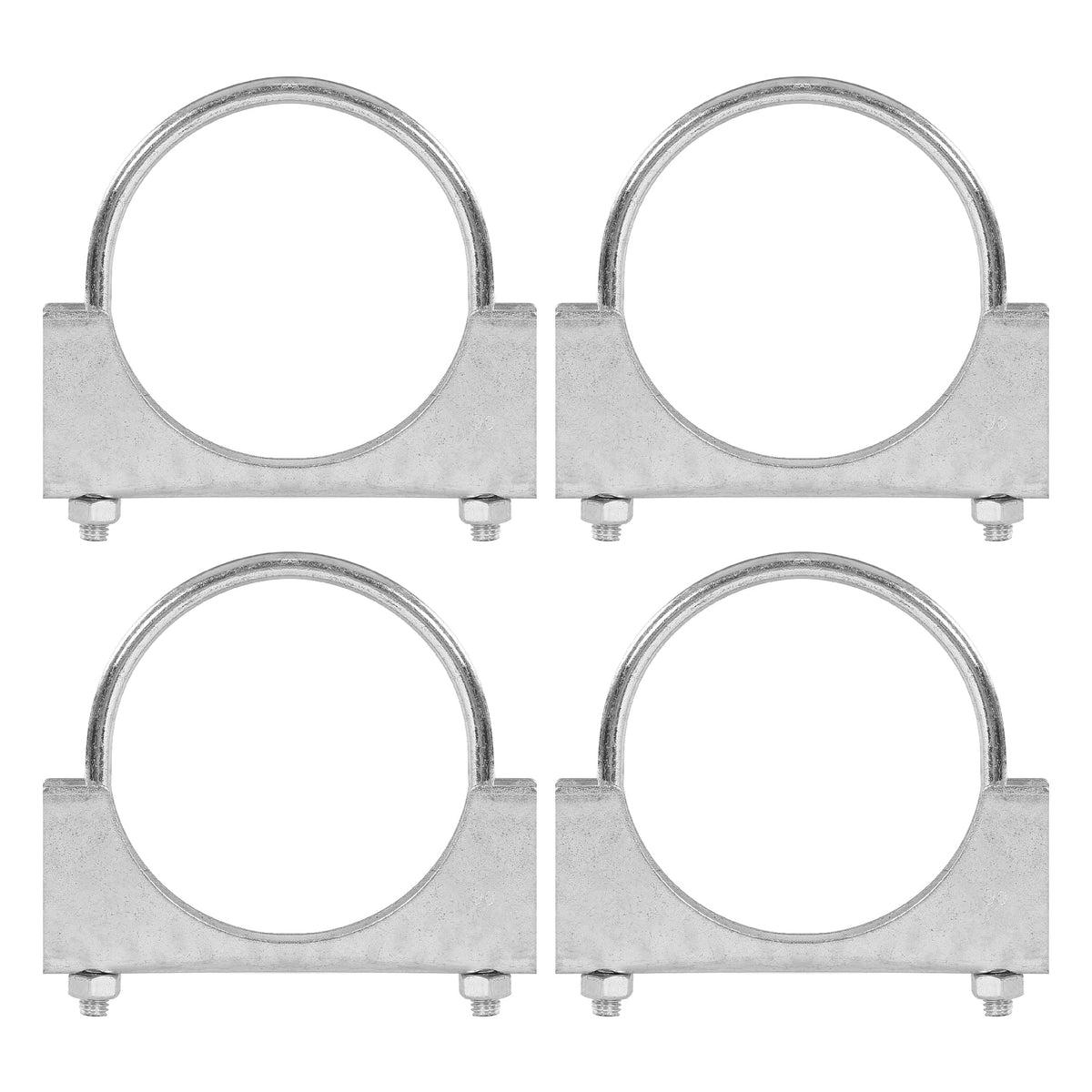 Batoneco 3.5'' U Bolt Clamp, Muffler Exhaust Clamps,3-1/2 Inch Saddle Style Heavy Duty Mild Steel(4-Pack)