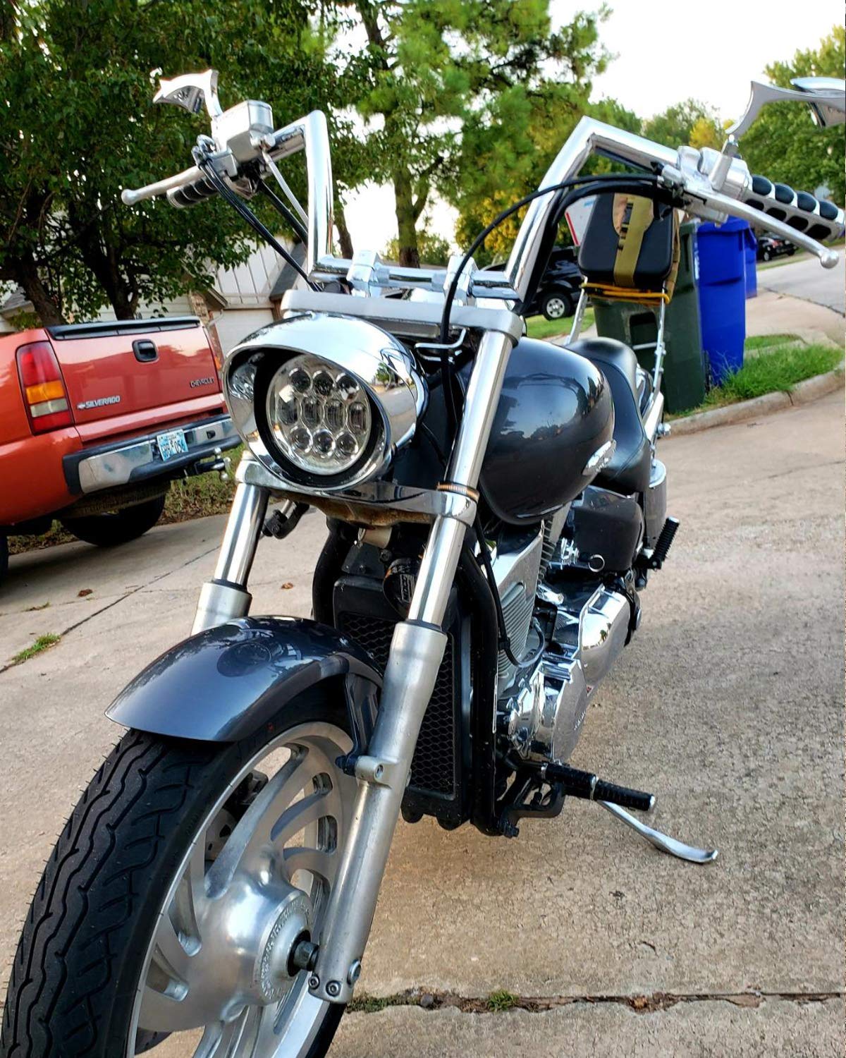 Kemimoto 1 Inch Motorcycle Handlebar Risers, Aluminum Alloy Motorcycle Risers, Compatible With Sportster Softail Dyna V-Star Sha