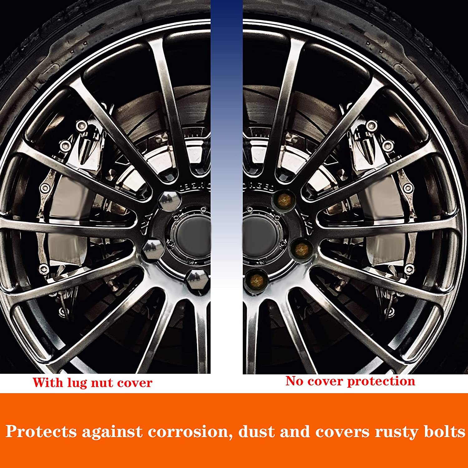 Gebildet 22 Pieces 17Mm Chrome Wheel Nut Caps, Wheel Bolt Nut Caps Covers, Hexagonal Tire Nut Covers With Removal Tool Set For C