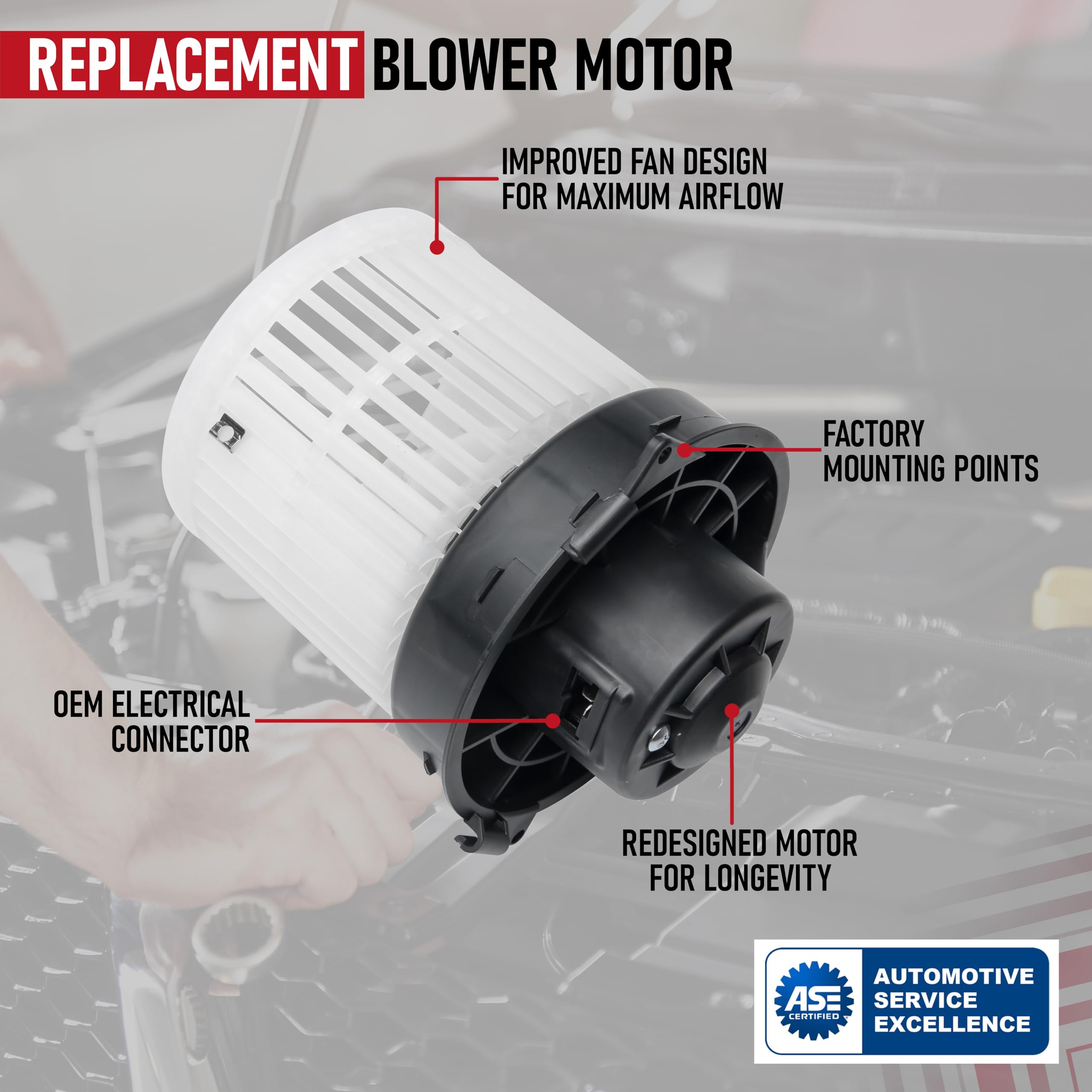 Hvac Heater Blower Motor With Fan Assembly By Aa Ignition - Compatible With Nissan Vehicles - 2012-2018 Versa & 2014-2017 Versa