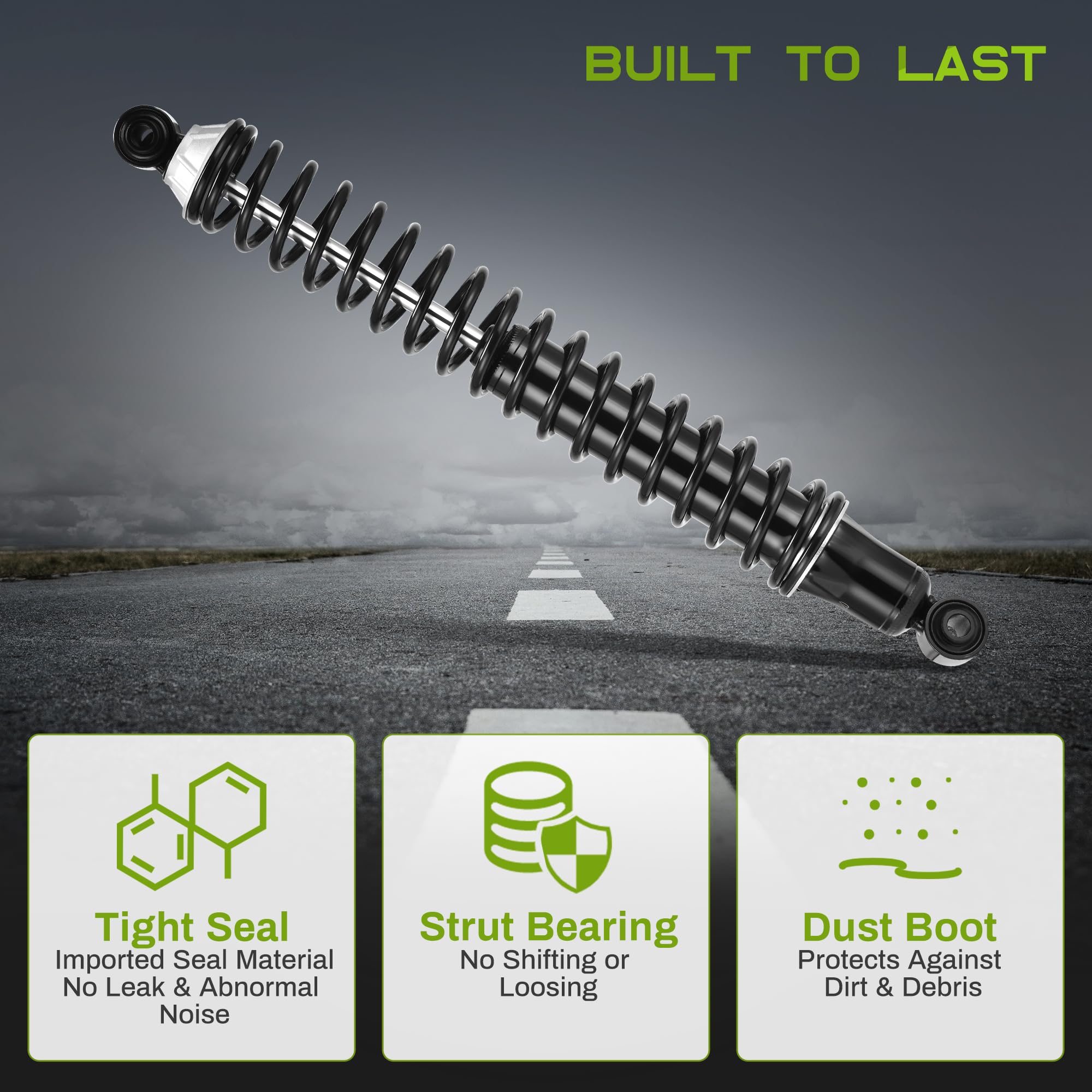 Autosaver88 Rear Load Shocks And Strut Compatible With 2009-2014 Ford F-150 4Wd/Awd