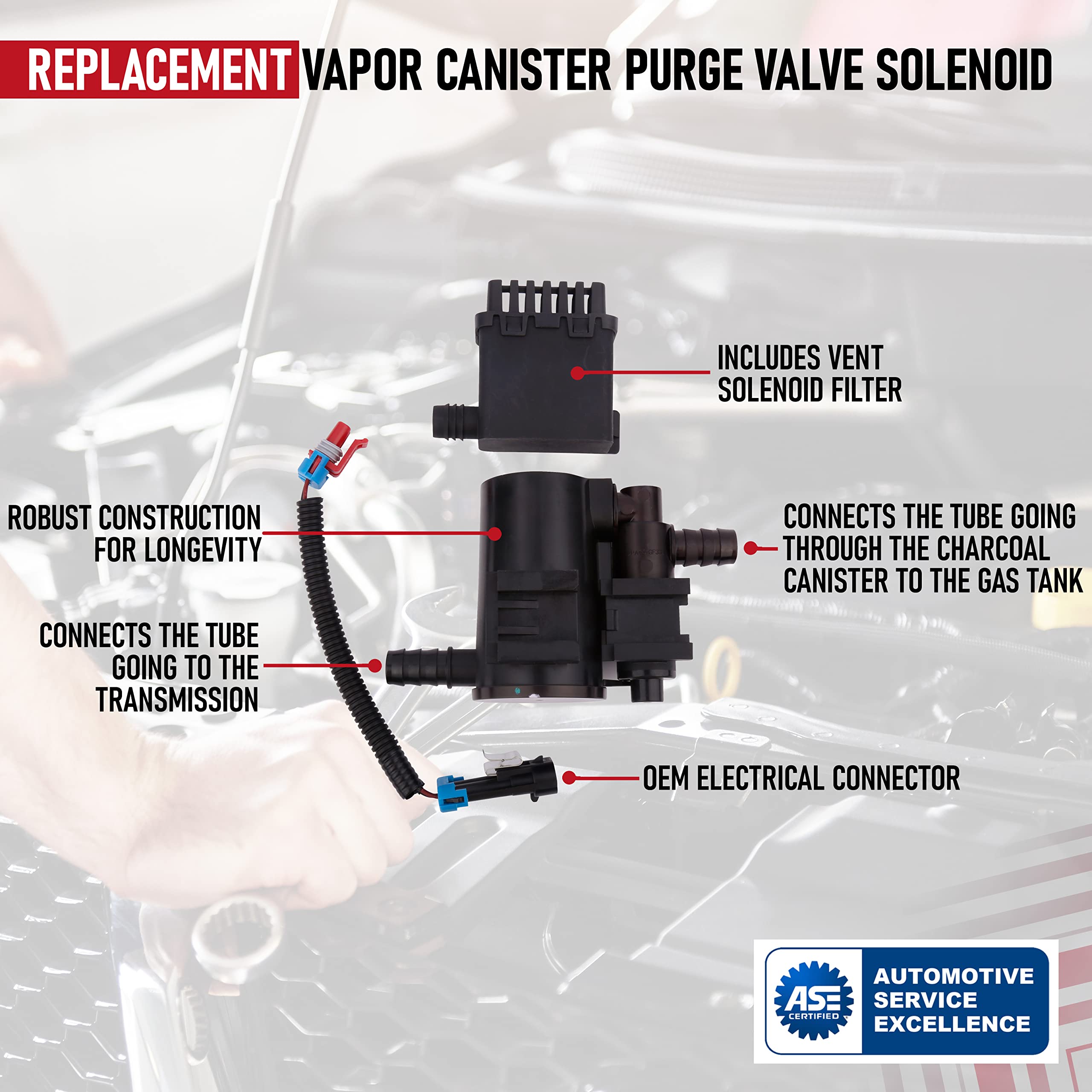 Vapor Canister Purge Valve Solenoid - Compatible with Chevrolet and GMC Vehicles - 2004-2010 - Silverado 1500, 2500 HD Classic,
