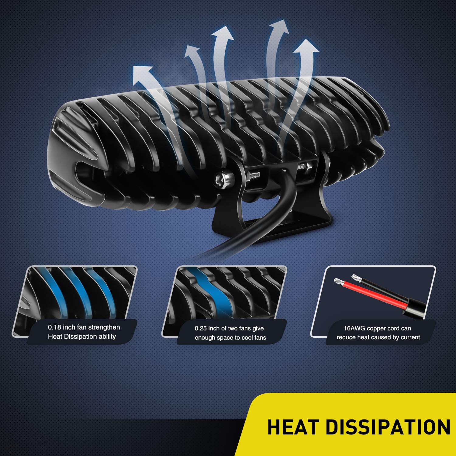 Nilight - 15021F-B LED Light Bar 2PCS 6 Inch 48W Flood Driving Fog Light Off Road Lights Boat Lights driving lights Led Work Lig