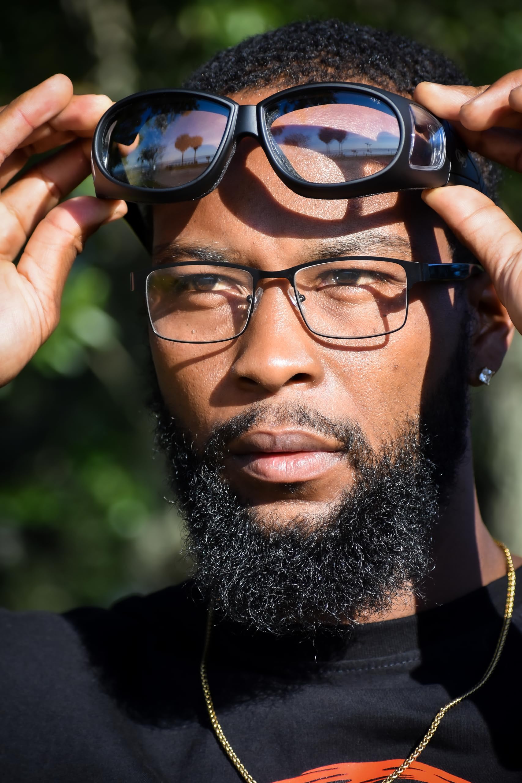 Outfitter Clear Motorcycle Glasses. Over-Prescription Glasses