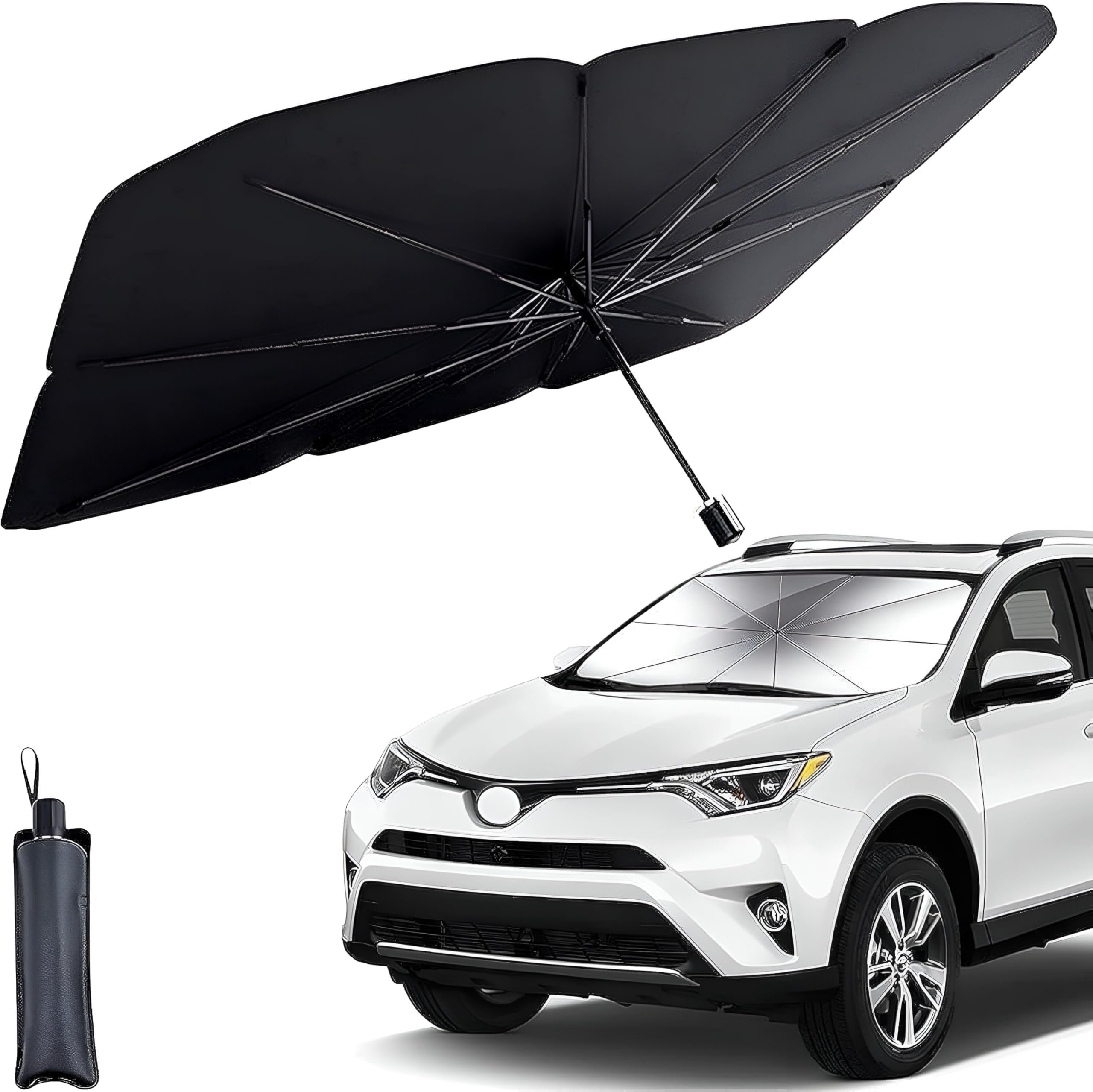 INKIES Car Sun Shade Windshield Cover  Umbrella Windshield Sunshade for Car Front Window, Sun Protection and Heat Insulation Fo