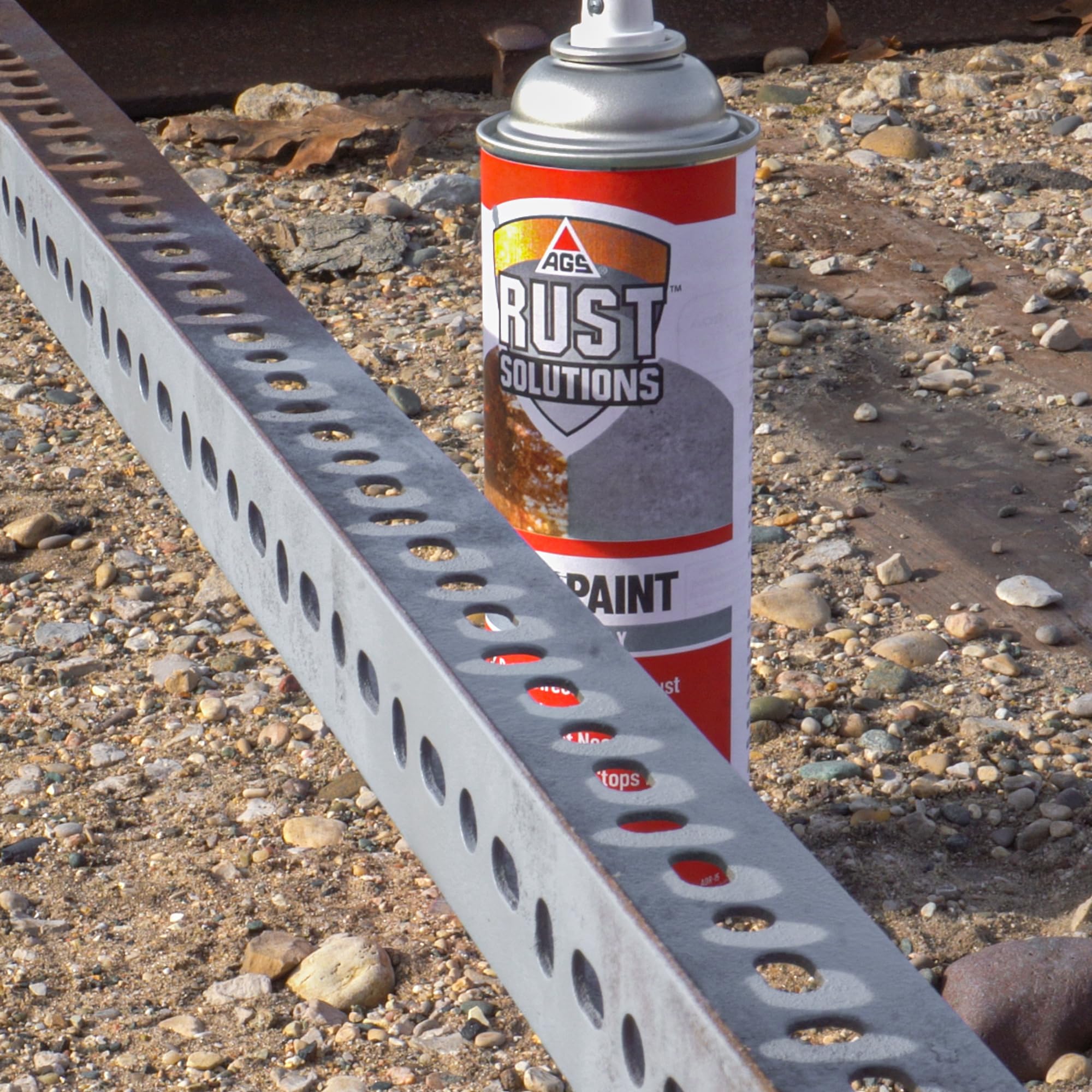 Ags Rust Solutions Rust Spray Paint, 14Oz, Durable Matte Grey Finish, Safe For All Surfaces, Eradicate Rust And Ensure Long-Last