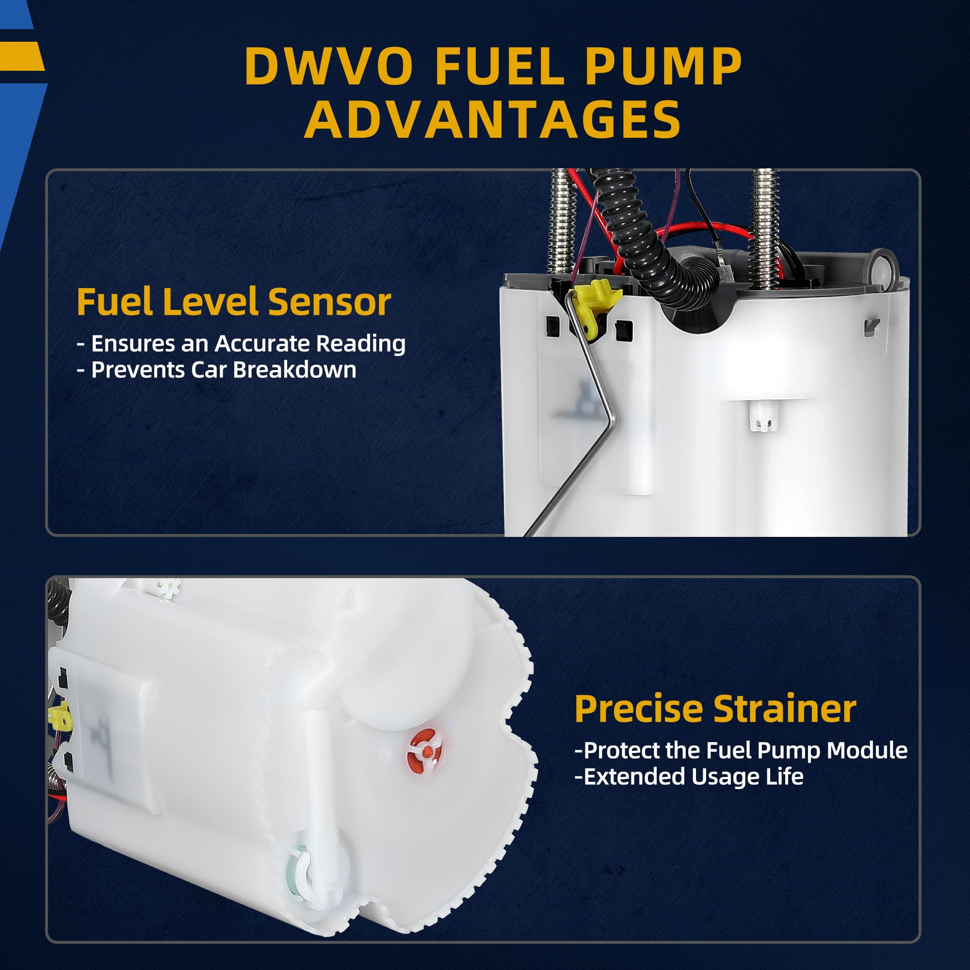Dwvo Fuel Pump Module Assembly Compatible With 2008-2013 Chevrolet Chevy Tahoe Cadillac Escalade Gmc Yukon V8 6.0L