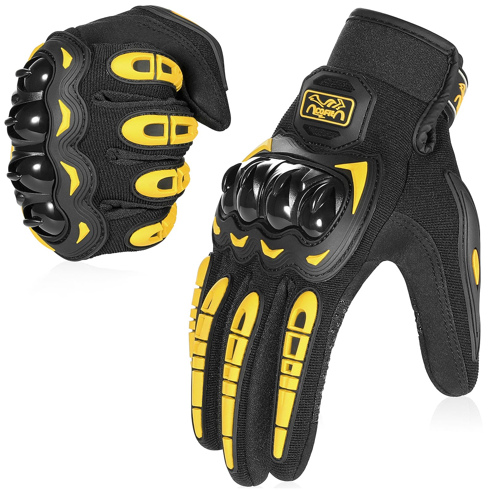 COFIT Motorcycle Gloves, Full Touch Screen Gloves for Motorcycle Racing, MTB, Climbing, Hiking and Other Outdoor Sports - Black 