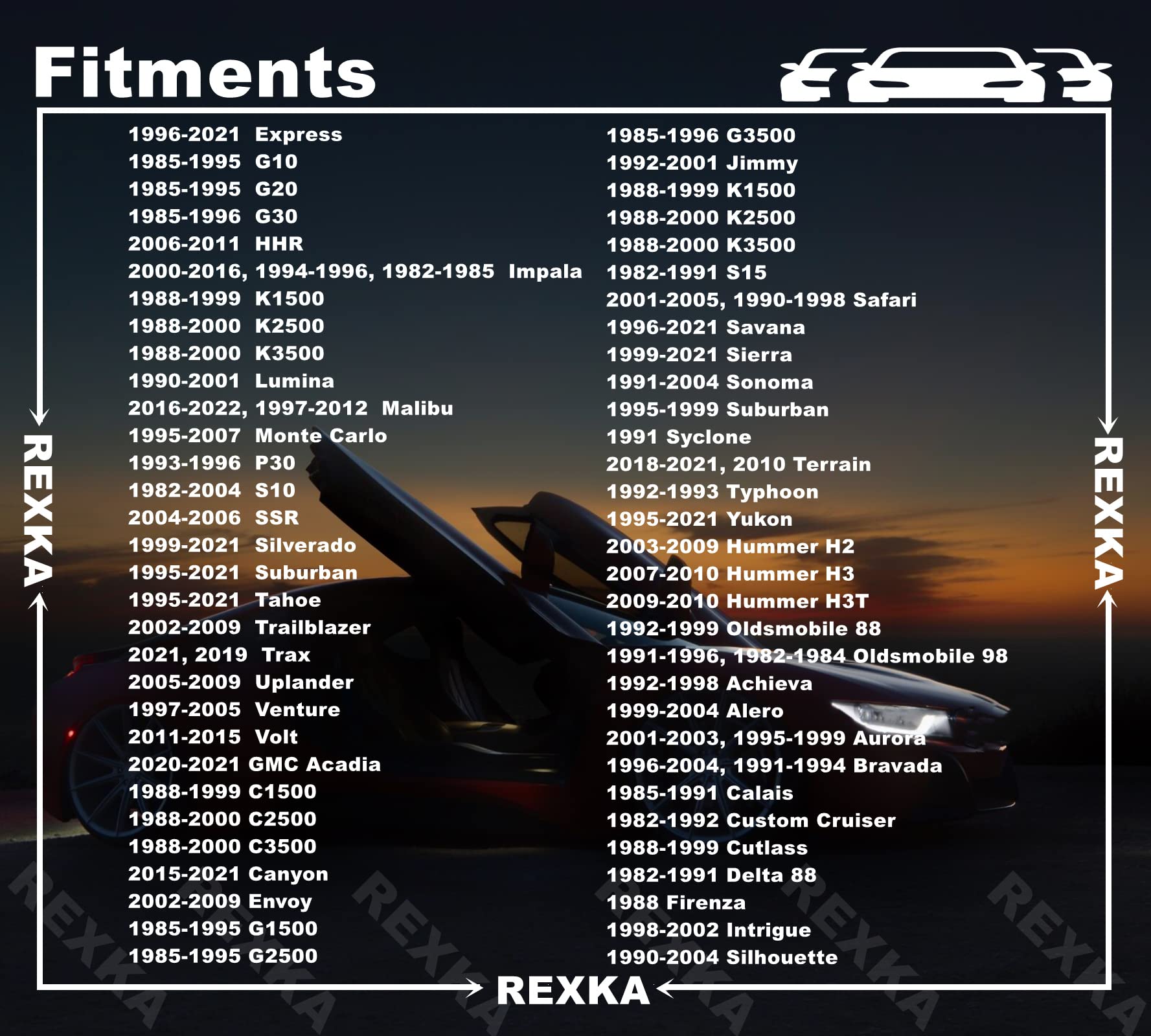 Rexka 20Pcs 5/16 Hole Fender Liner Splash Shield Trunk Lid Bumper Cover Trim Retainer Clip Fastener For Gm 10121502 Buick Cadill