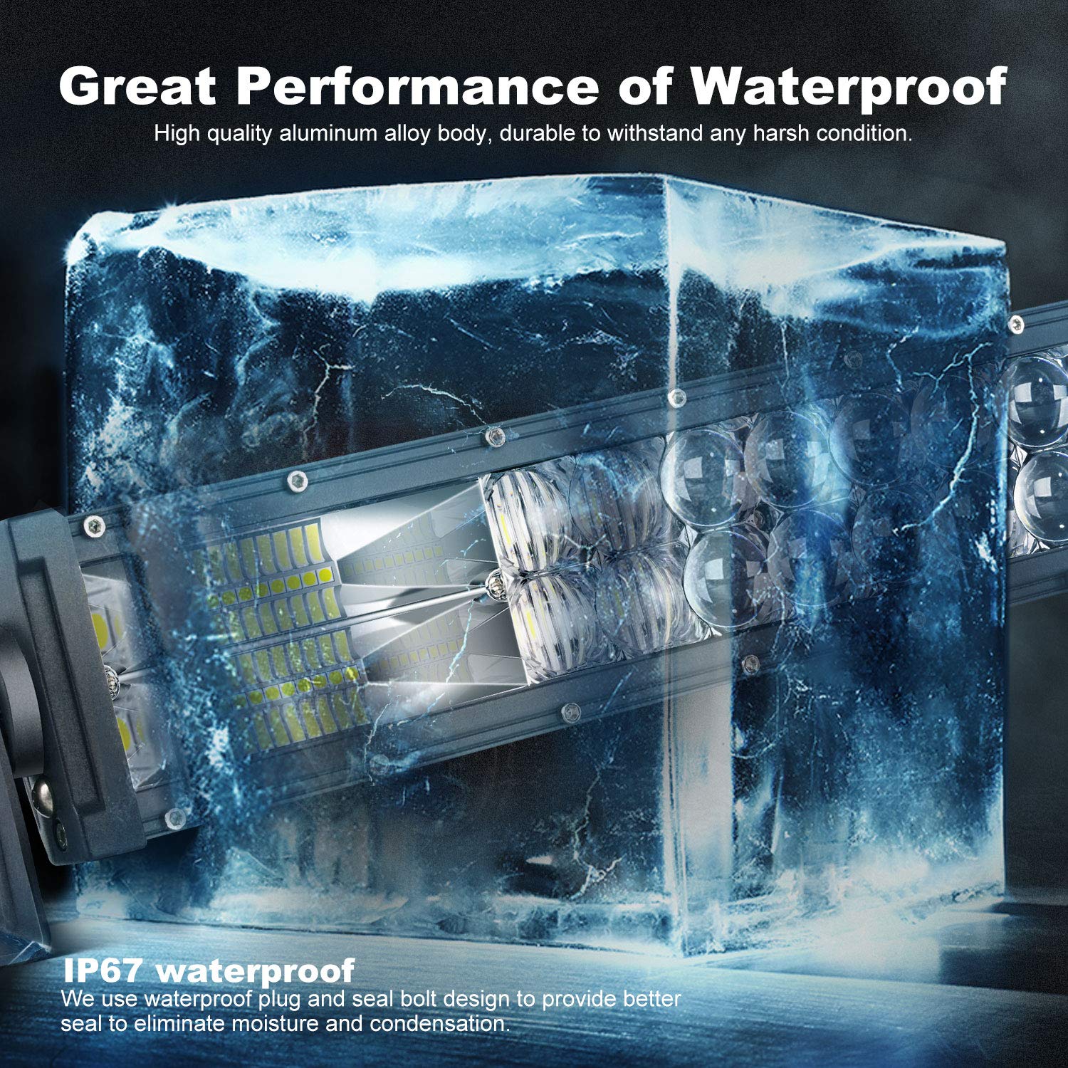 Led Light Bar Terrain Vision 22 Inch 120W 5D Flood Spot Combo Beam Off Road Driving Lights 2Pcs 4 Inch 60W Fog Lights W/Rocker S