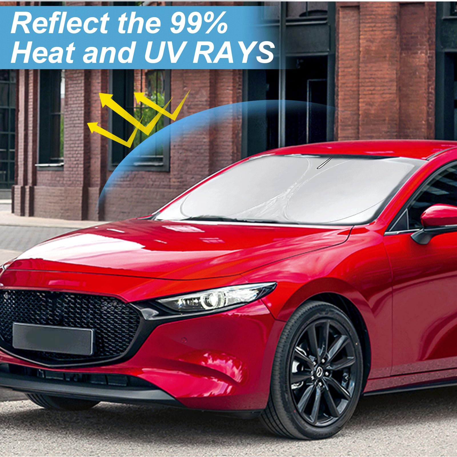 Sunshade For Mazda Cx-30 2019-2024 2025 Cx30 Sun Shade Windshield Cover, Front Window Shield Foldable Sun Visor Protector Custom